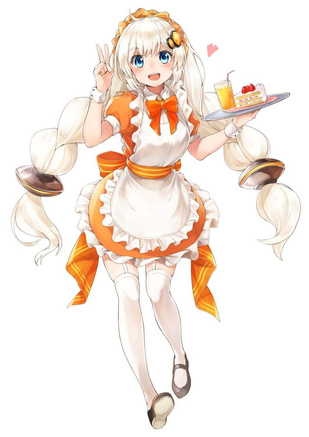 kizuna_akari, maid, netamaru, stockings, thighhighs, voiceroid