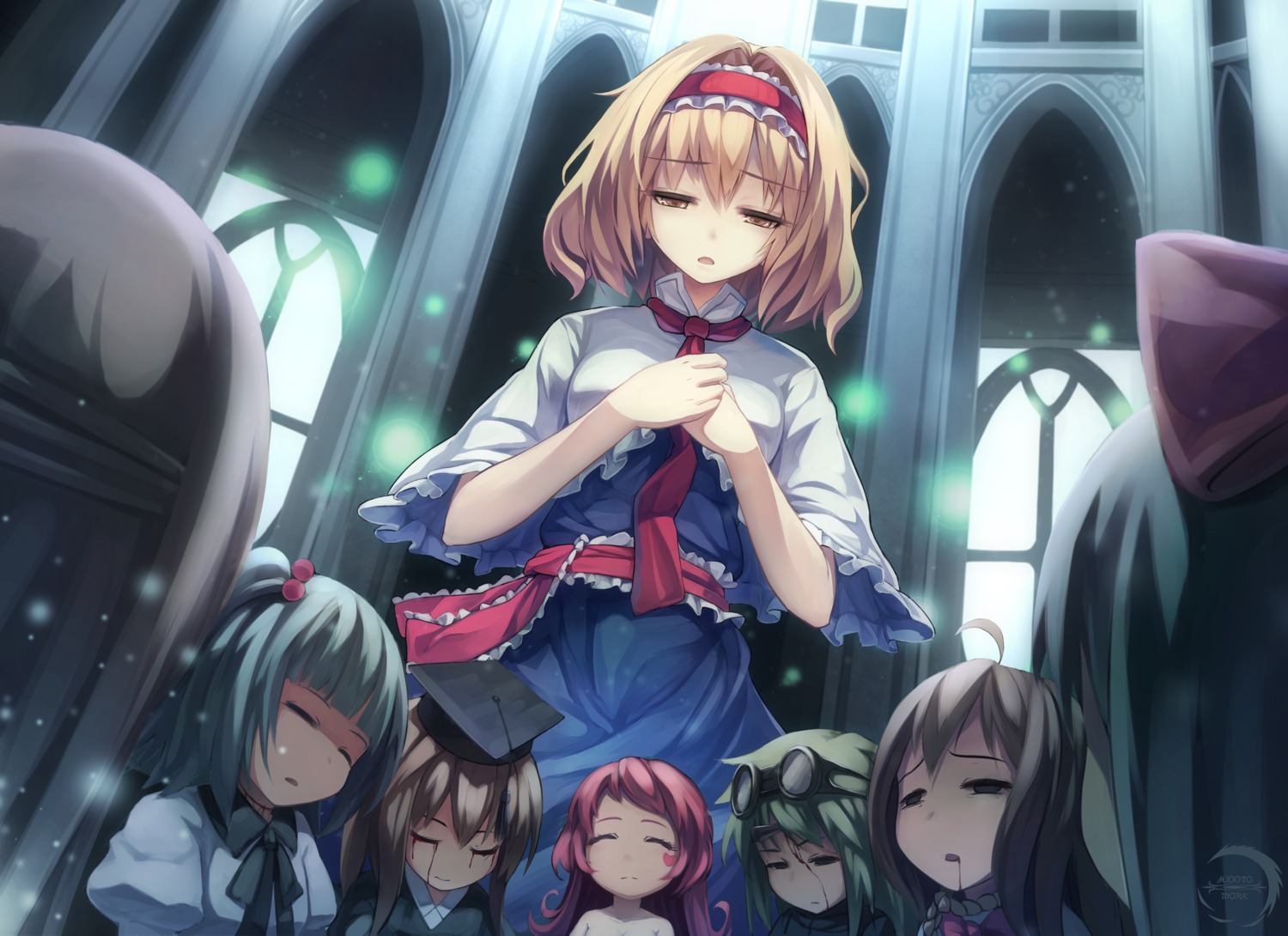 alice_margatroid, blood, touhou, xiaoyin_li