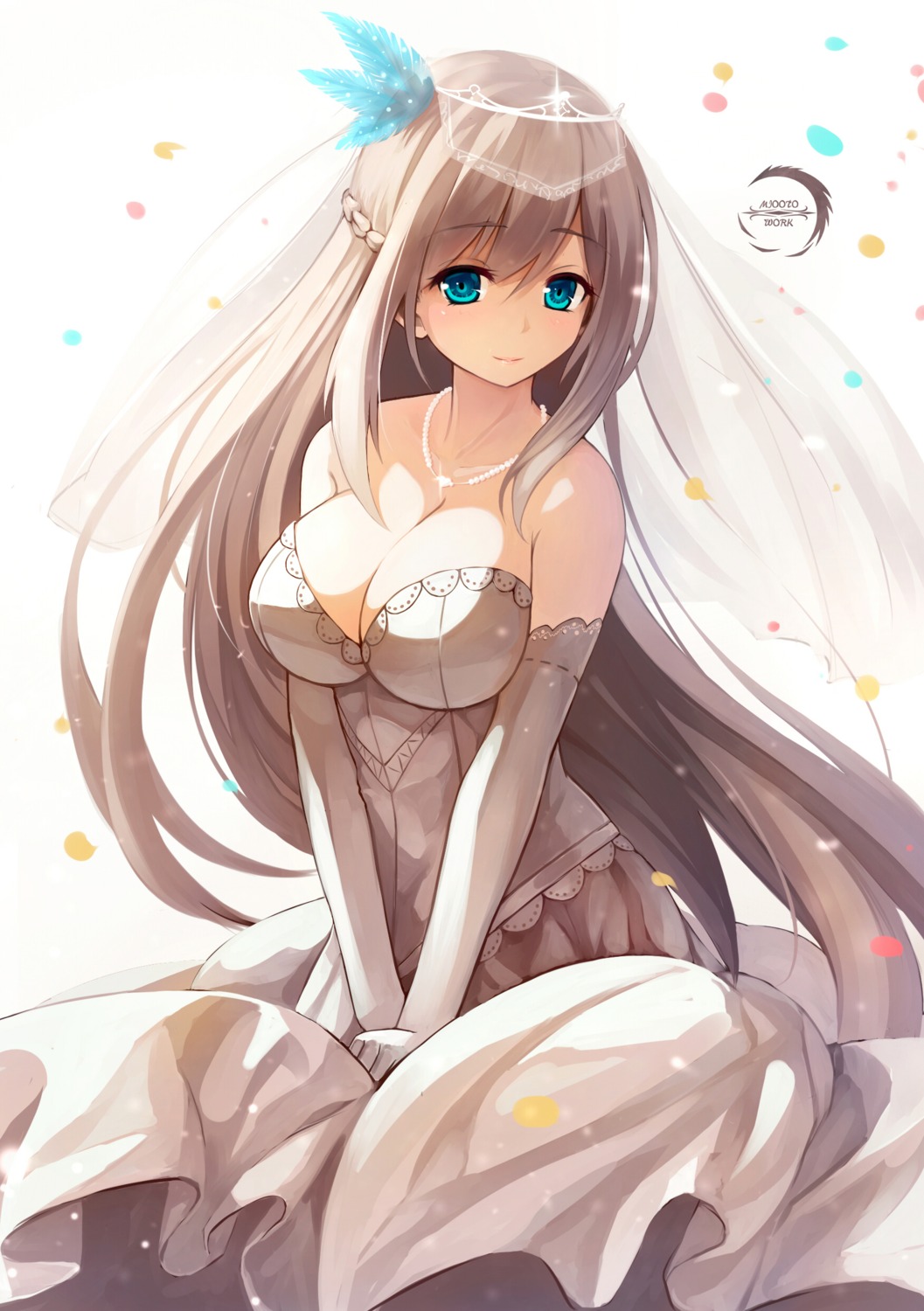 cleavage, dress, lexington_(zhanjianshaonv), skirt_lift, wedding_dress, xiaoyin_li, zhanjianshaonv