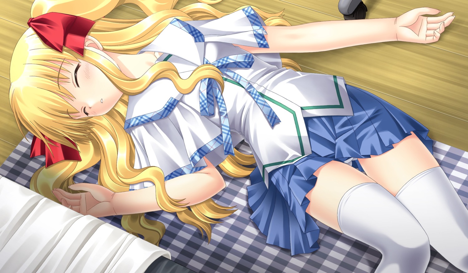 asuka_pyon, claire, pantsu, seifuku, sin_kuro_to_kiiro_no_shoujo, thighhighs
