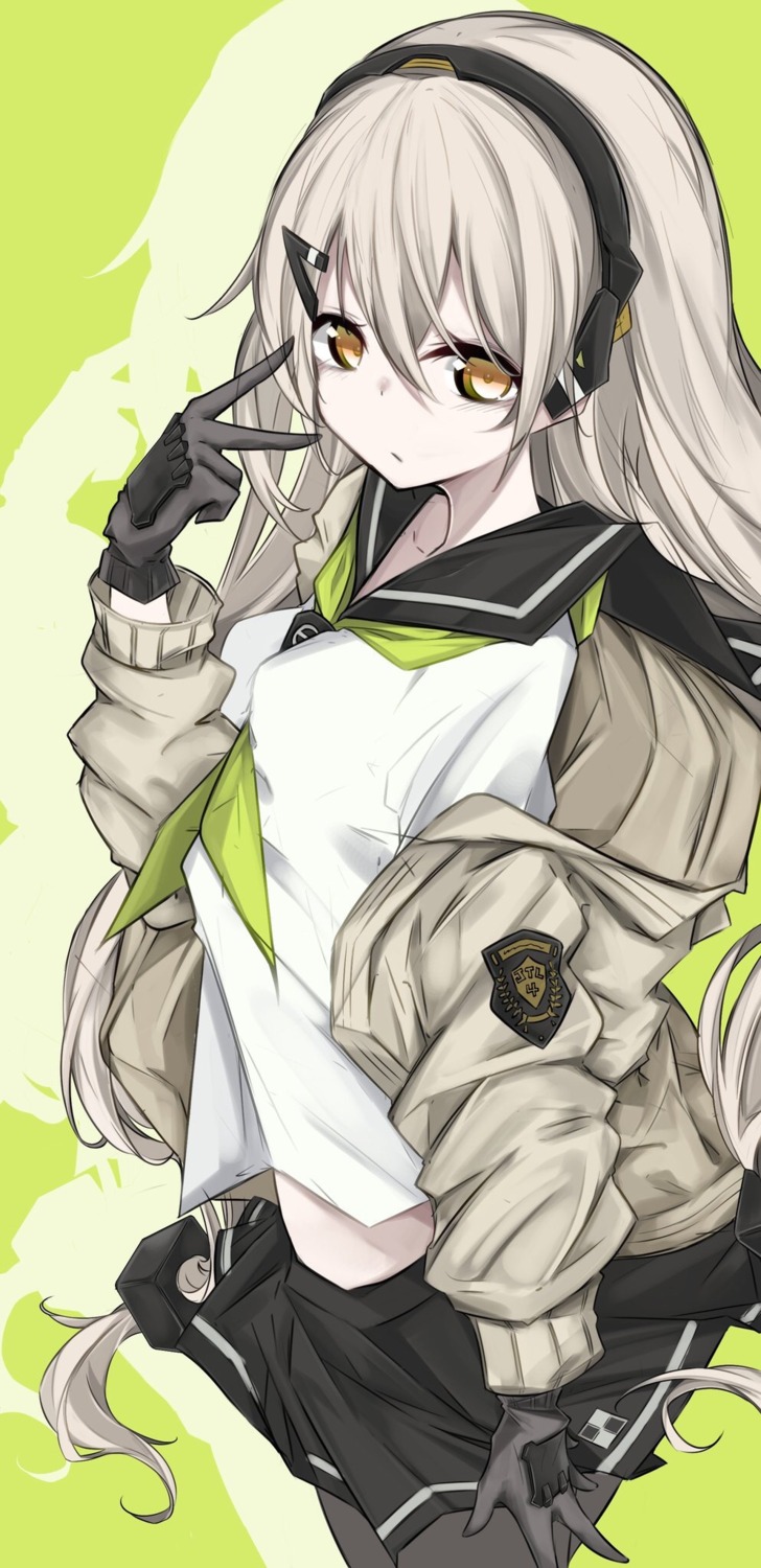 7:08, girls_frontline, mg4_(girls_frontline), pantyhose, seifuku