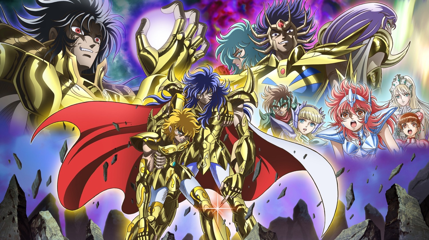 aries_muu, armor, cancer_deathmask, equuleus_no_shou, gemini_saga, leo_aioria, pisces_aphrodite, saint_seiya:_saintia_shou