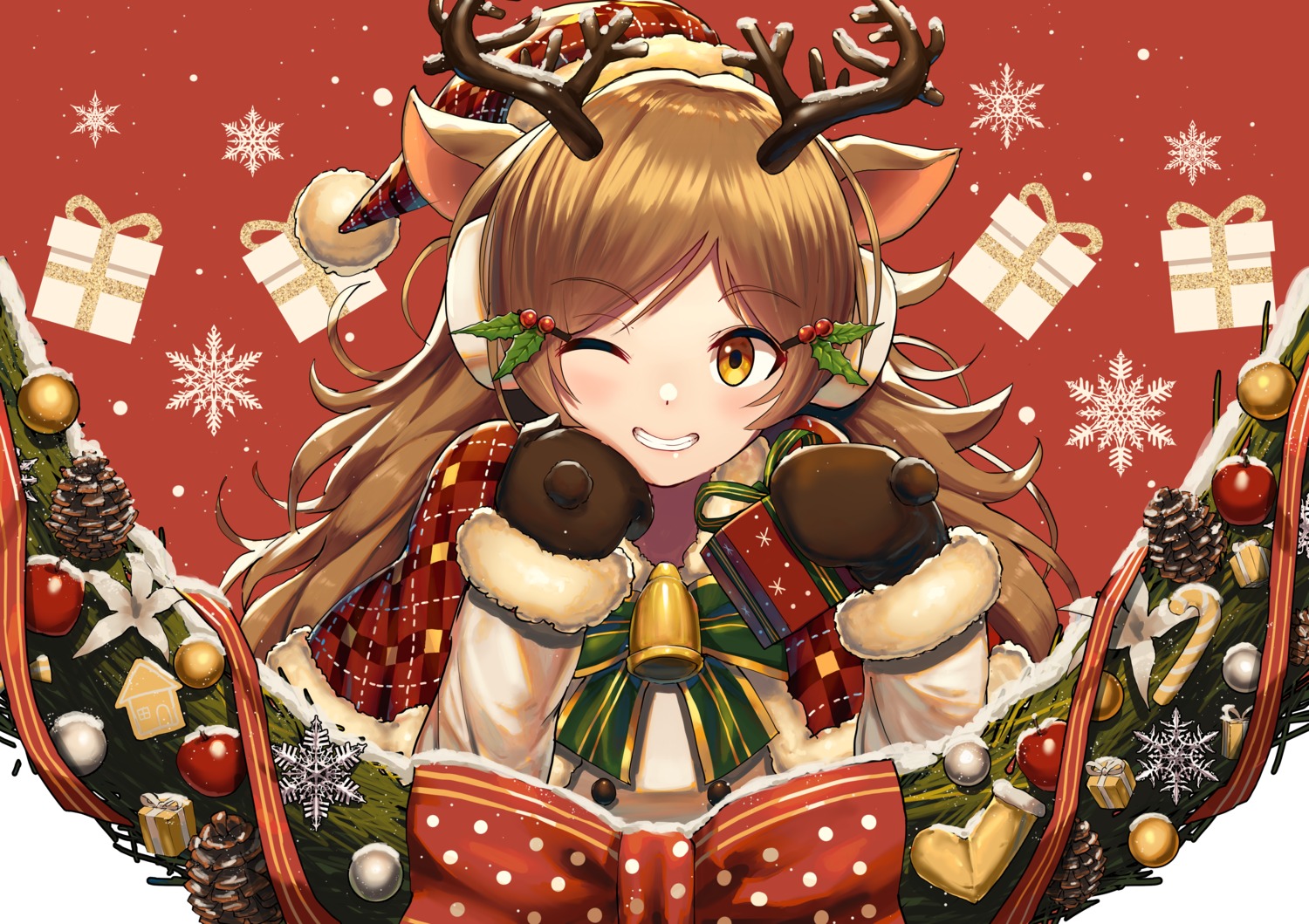 animal_ears, christmas, horns, mazeru_(oekaki1210)