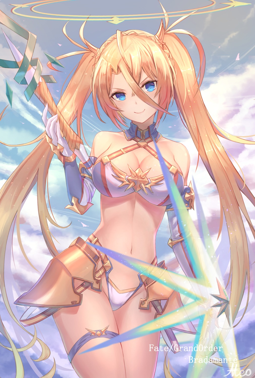 armor, bikini_armor, bradamante_(fate), cleavage, fate/grand_order, garter, meo_(1271884559), weapon