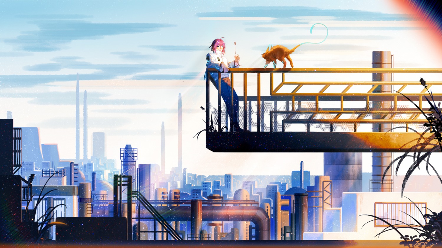 landscape, neko, wallpaper, wei_li
