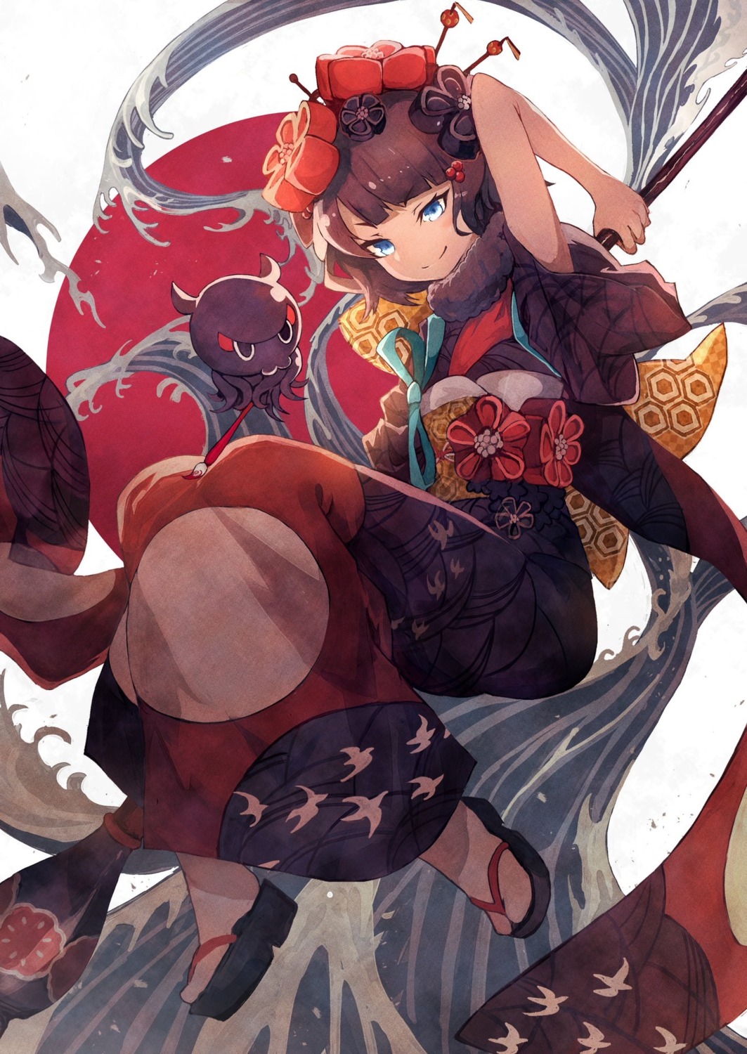 fate/grand_order, katsushika_hokusai_(fate), kimono, sanshouuo