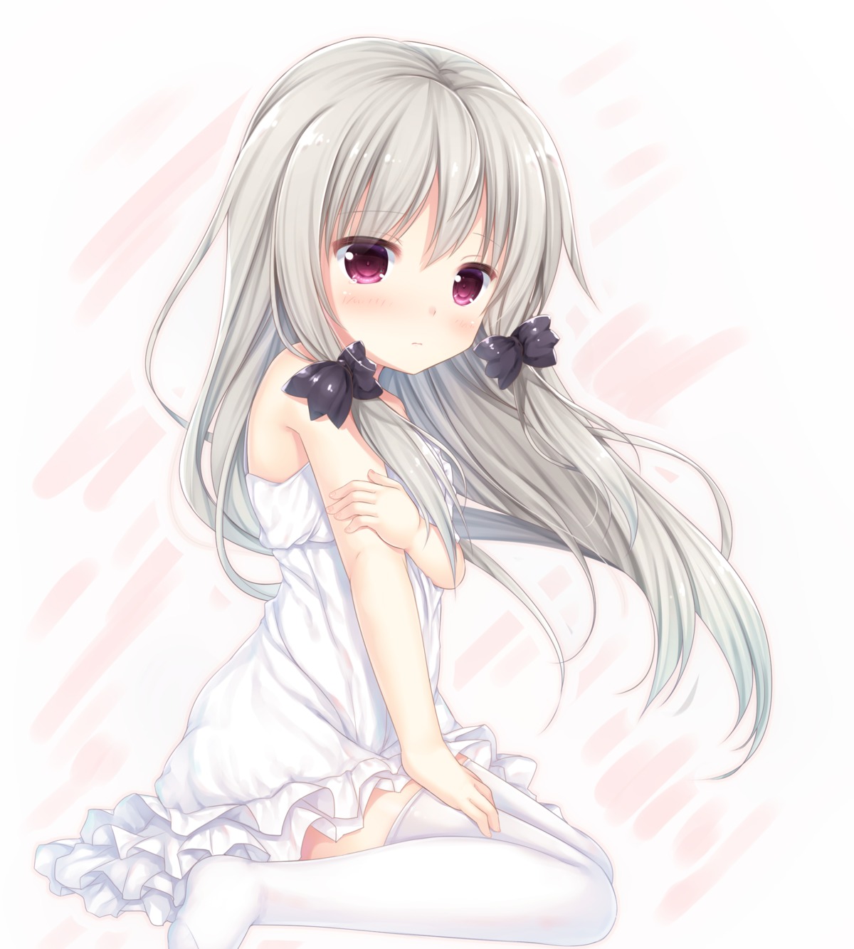 dress, see_through, shizukawashi_sumi, sophie_twilight, summer_dress, thighhighs, tonari_no_kyuuketsuki-san