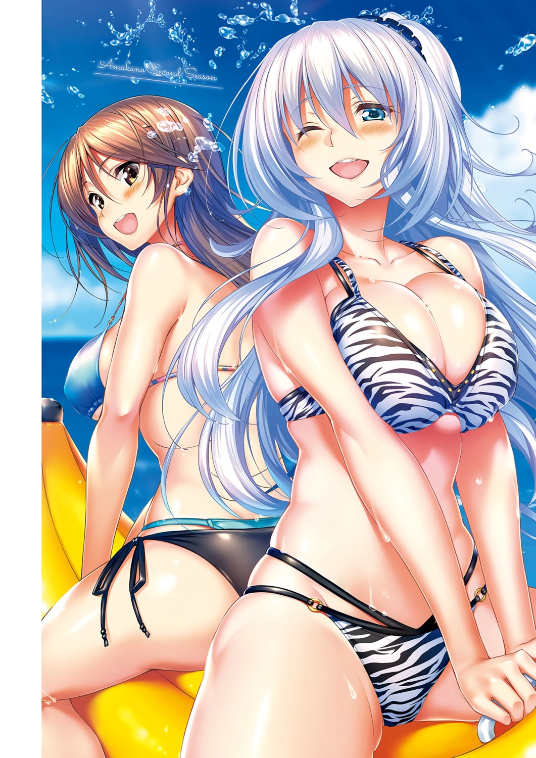 amakano_~second_season~, azarashi_soft, bikini, ichinose_honami_(amakano), piromizu, suzurikawa_euphrasie_ruika, swimsuits