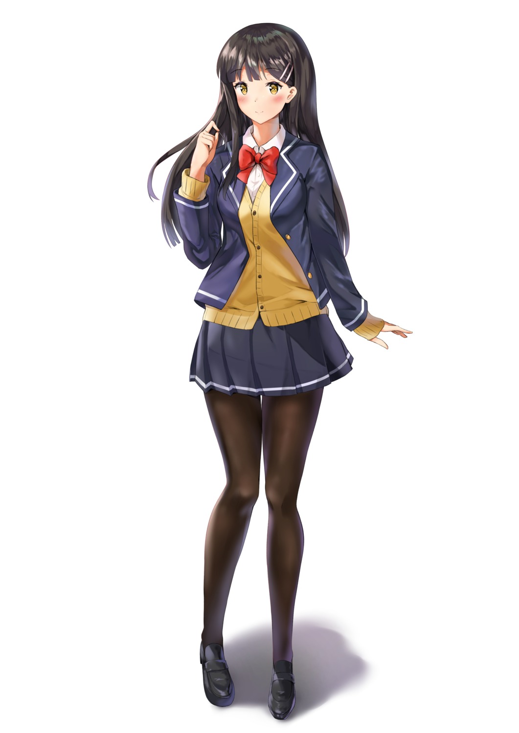 pantyhose, qoray, seifuku, sweater