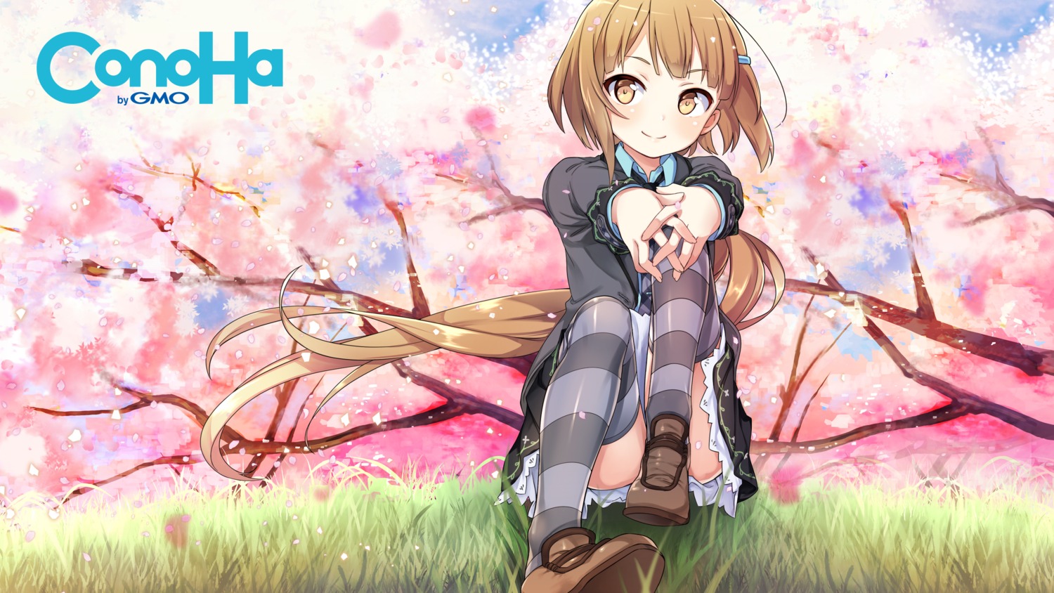 gmo, kyuri, mikumo_conoha, seifuku, thighhighs, wallpaper