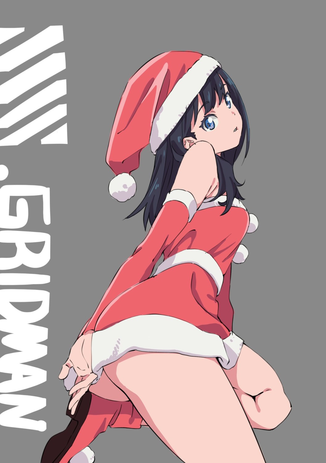 ass, christmas, dress, gridman_universe, heels, saitou_kengo, ssss.gridman, takarada_rikka