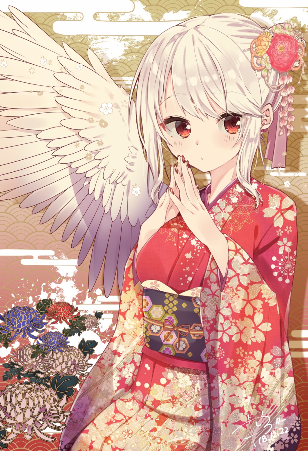 abe_suke, breast_hold, kimono, kishin_sagume, touhou