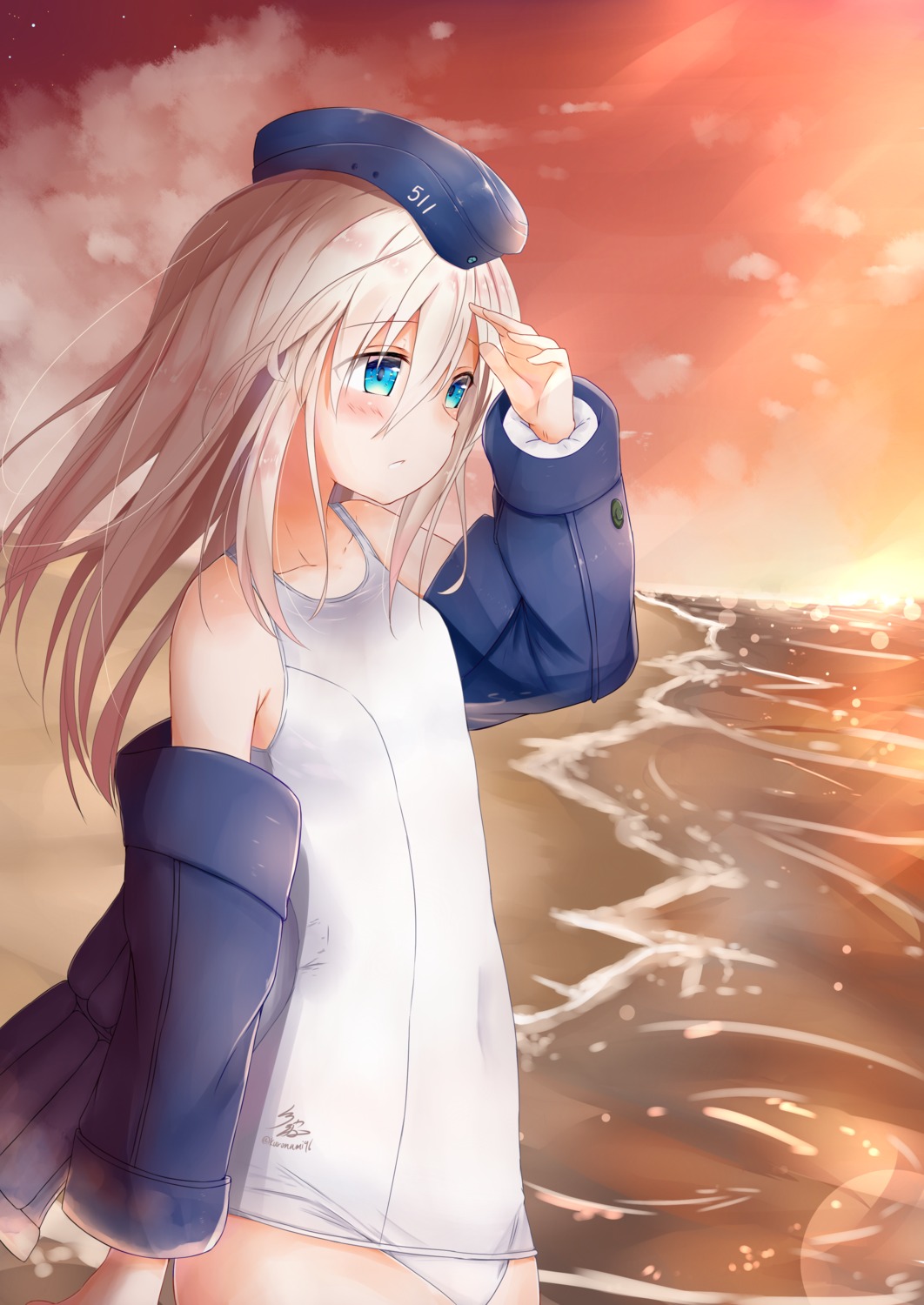 kantai_collection, namikawa_kuroha, school_swimsuit, swimsuits, u-511