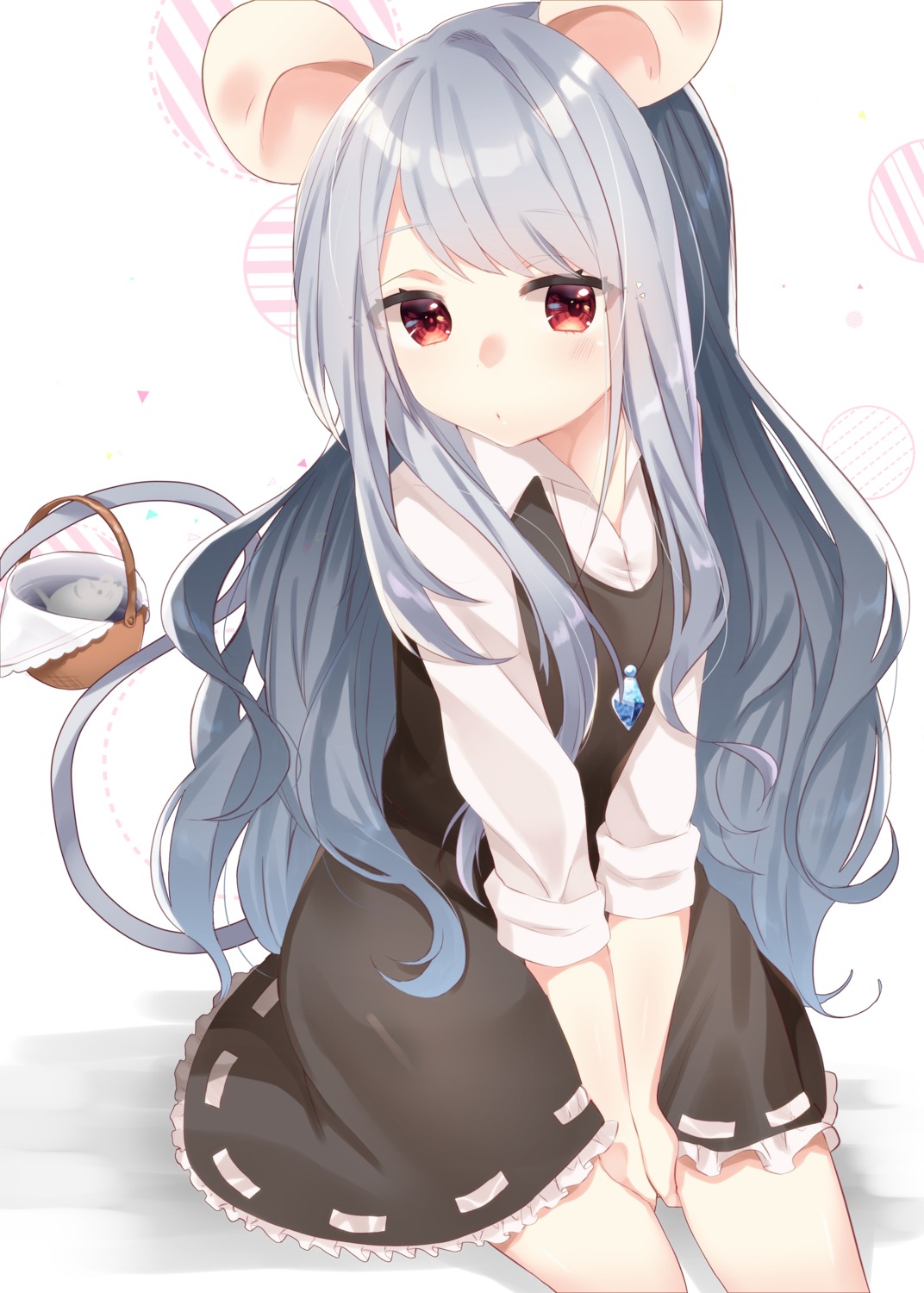 abe_suke, animal_ears, dress, nazrin, tail, touhou