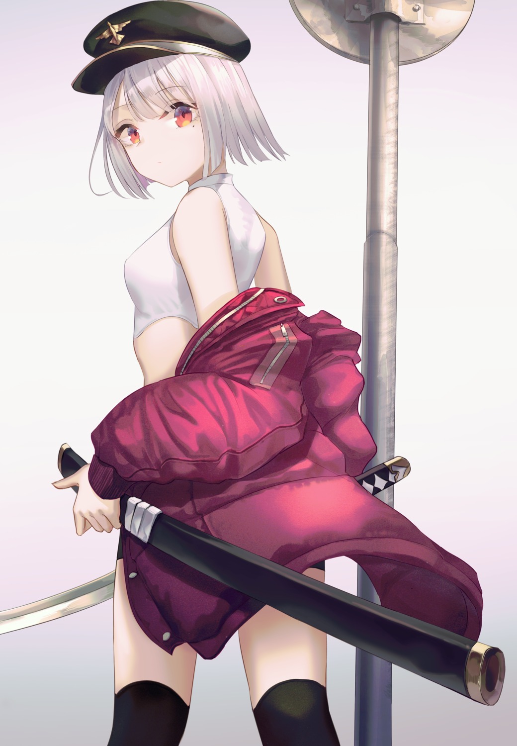 bosumonki, sword, thighhighs