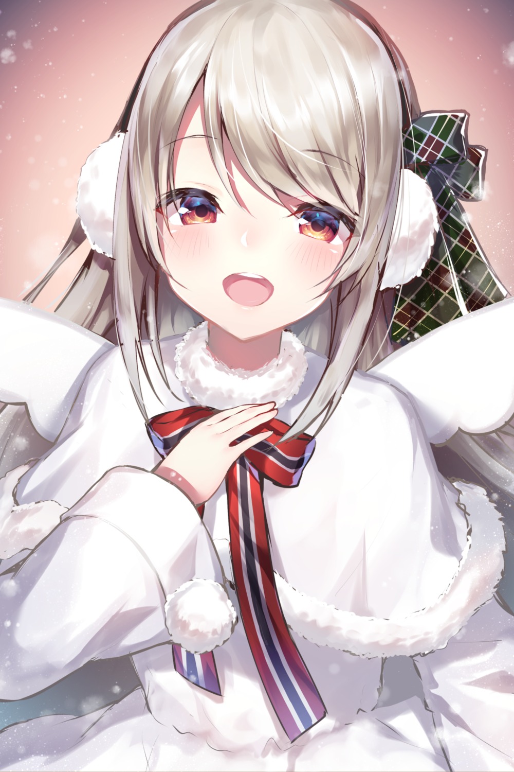 christmas, dress, elu_(nijisanji), nijisanji, topia, wings