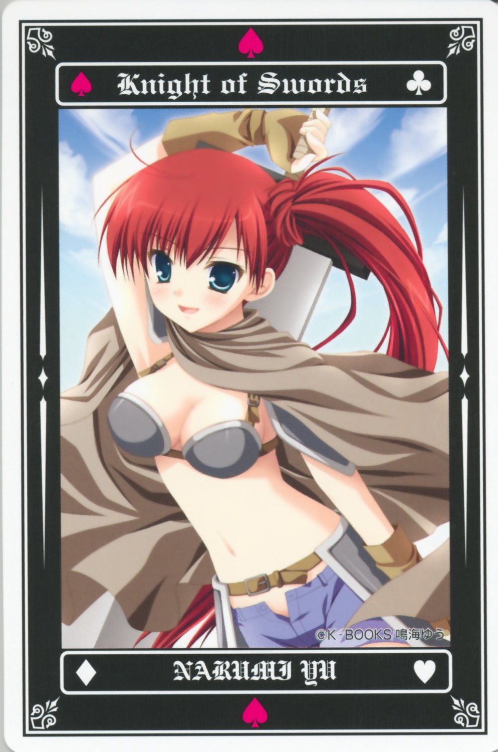 bikini_top, cleavage, narumi_yuu, swimsuits, sword, tarot