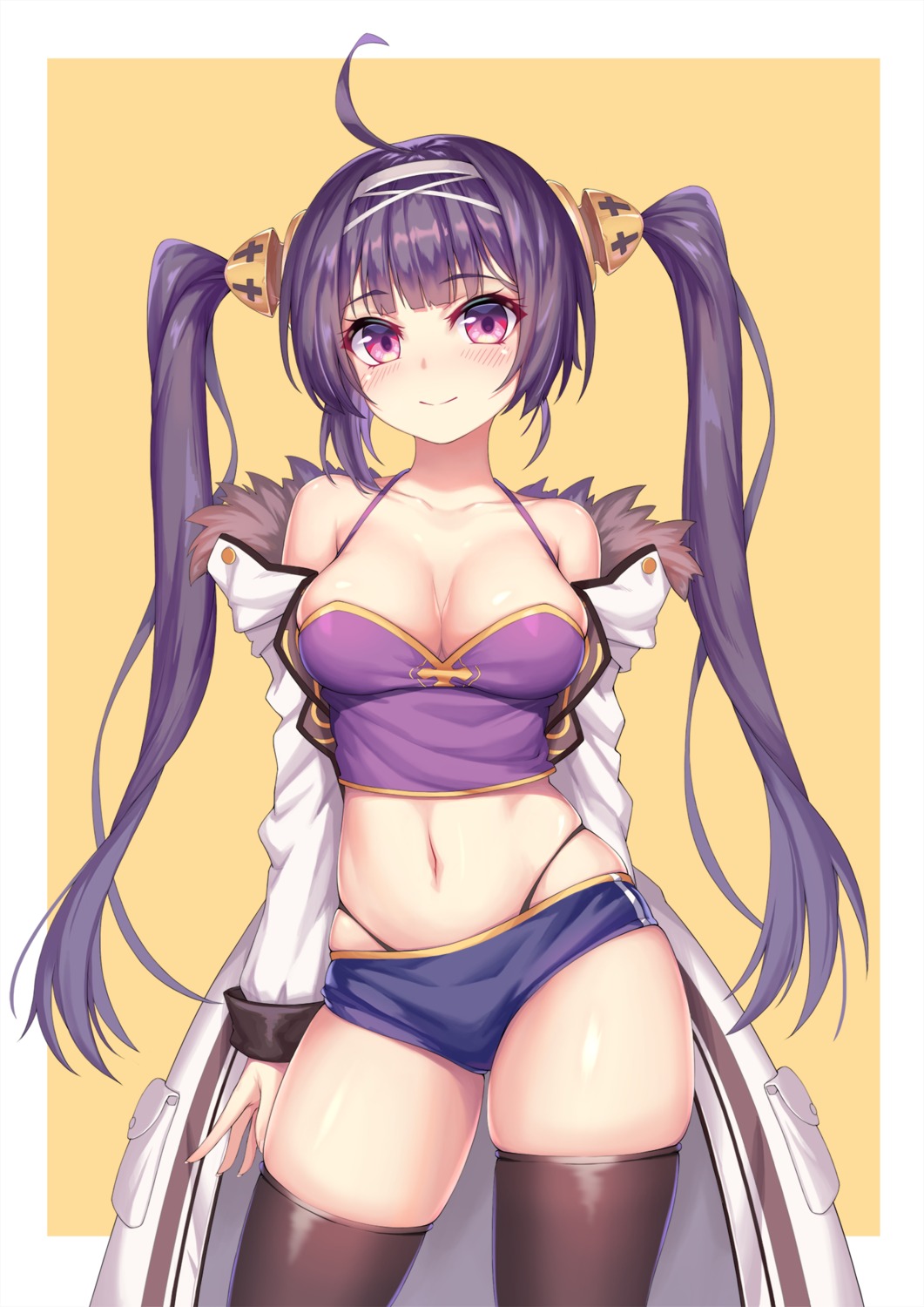 azur_lane, cleavage, latioss, ning_hai_(azur_lane), pantsu, thighhighs