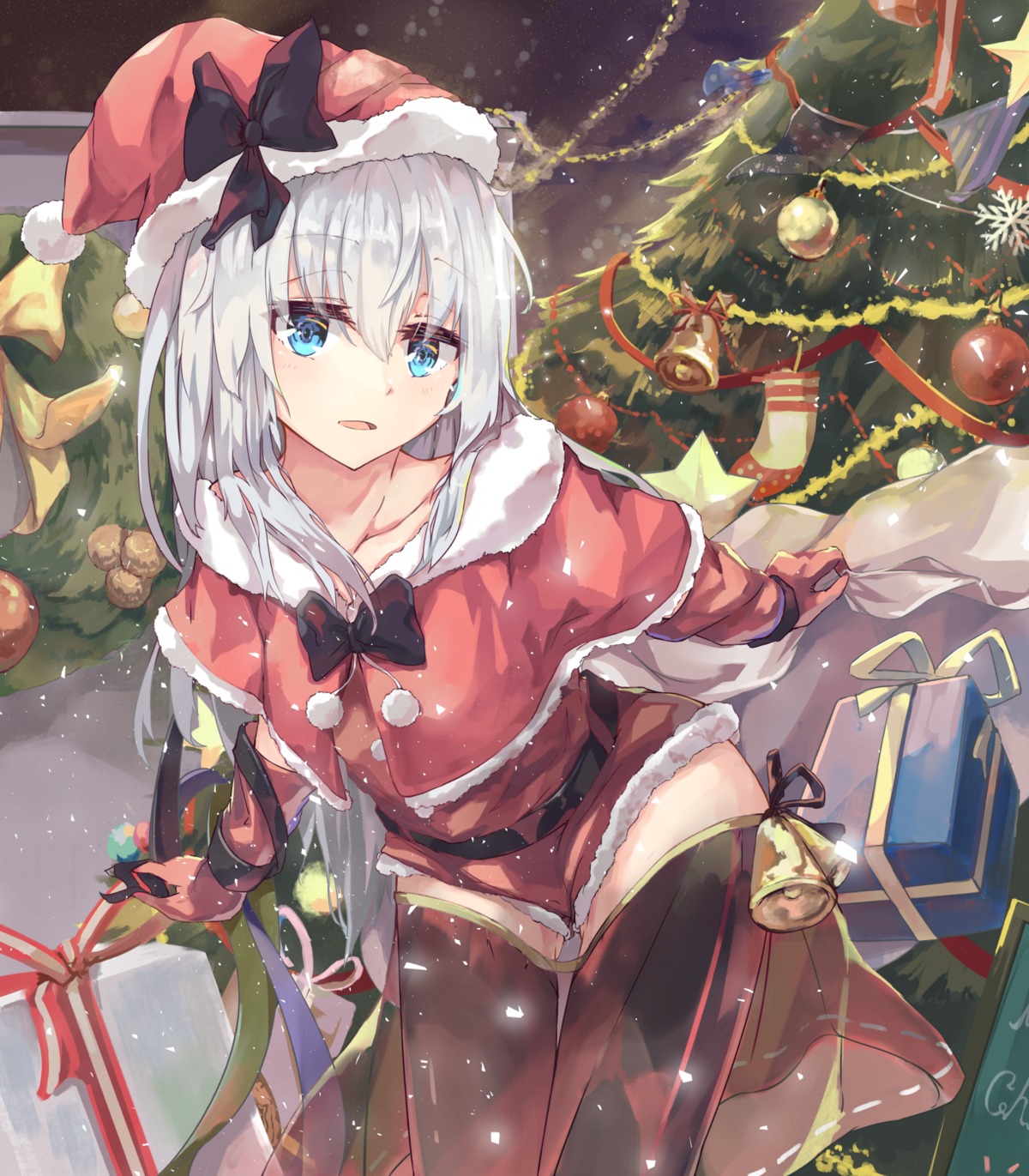 christmas, hibiki_(kancolle), kantai_collection, koomoi, see_through