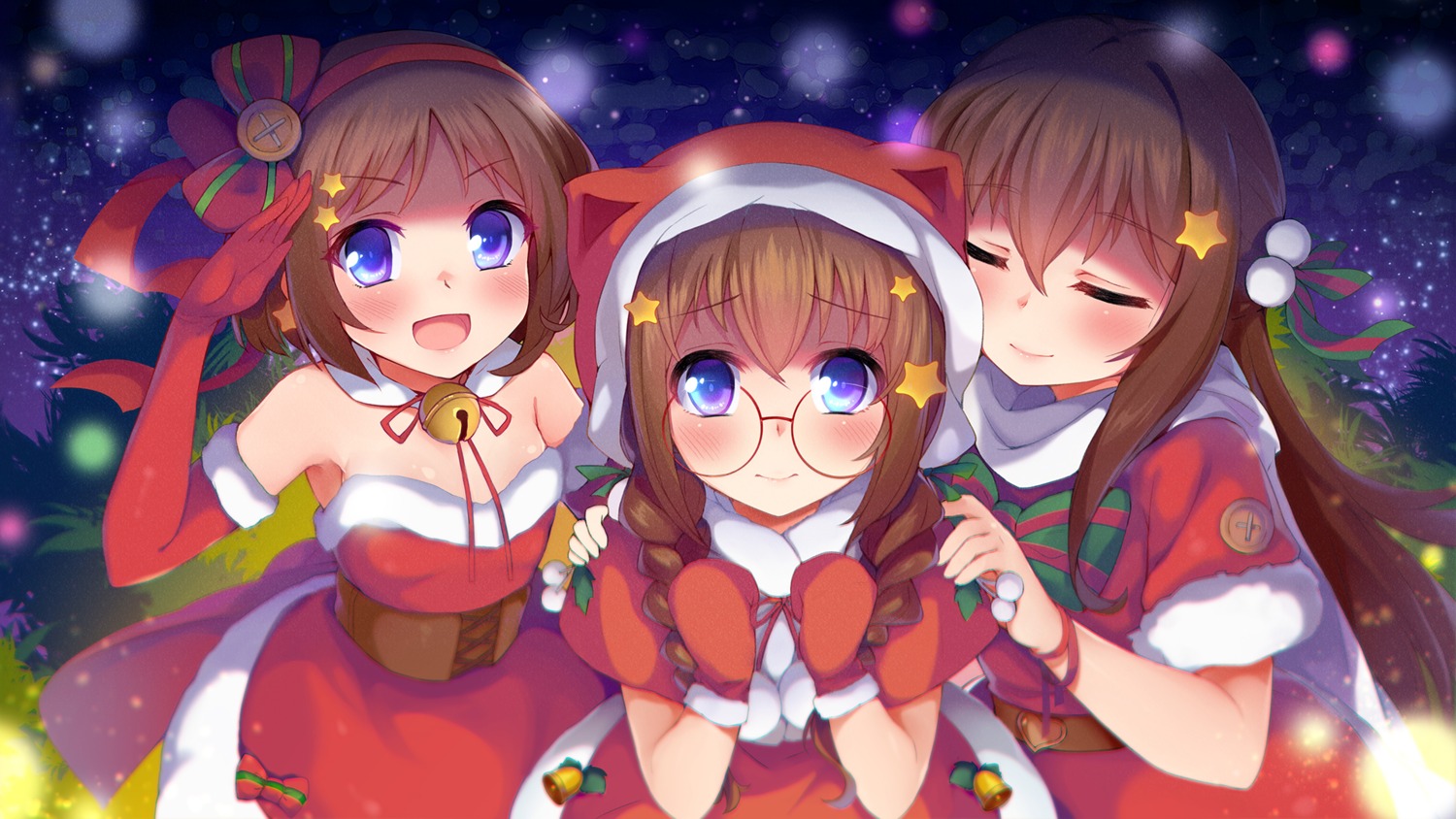 christmas, dress, megane, nerv110, wallpaper