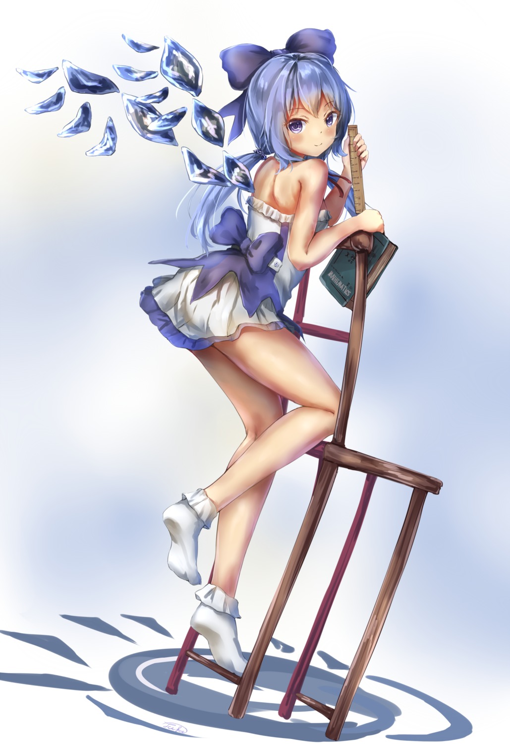 cirno, dress, fii_fii_(feefeeowo), touhou, wings