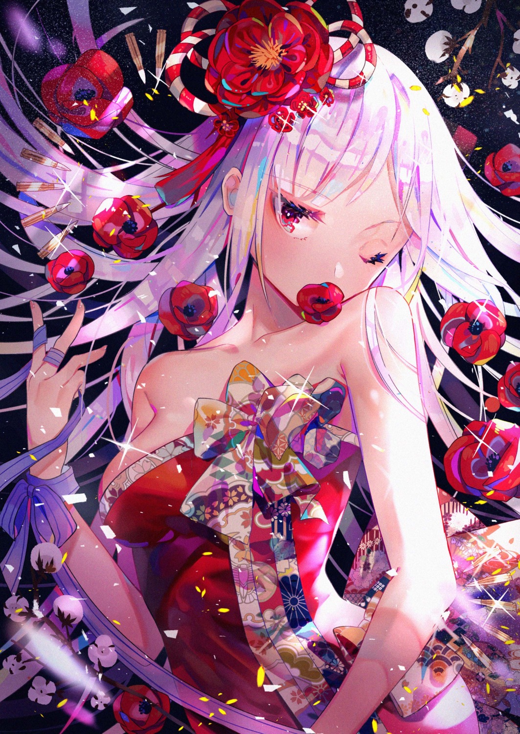 ak-12_(girls_frontline), girls_frontline, japanese_clothes, mao_ge