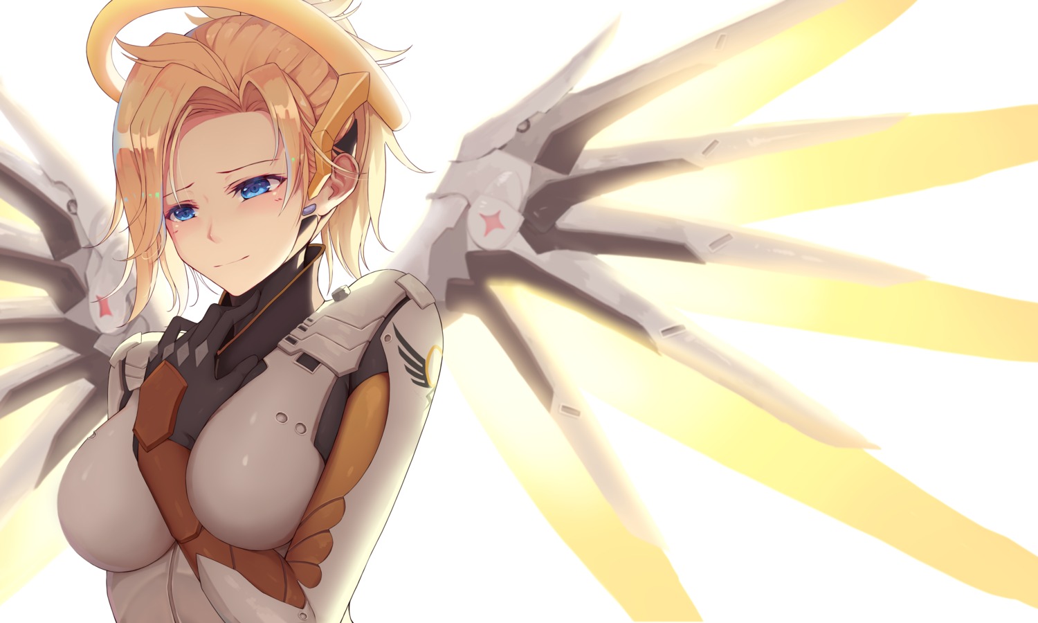 bodysuit, mercy_(overwatch), overwatch, rafael-m, wings