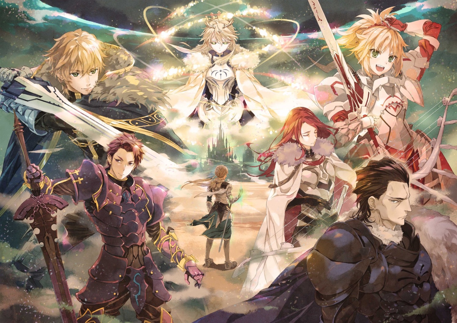 agravain_(fate), armor, artoria_pendragon_(fate), bedivere_(fate), fate/grand_order, gawain_(fate), lancelot_(fate), mordred_(fate)