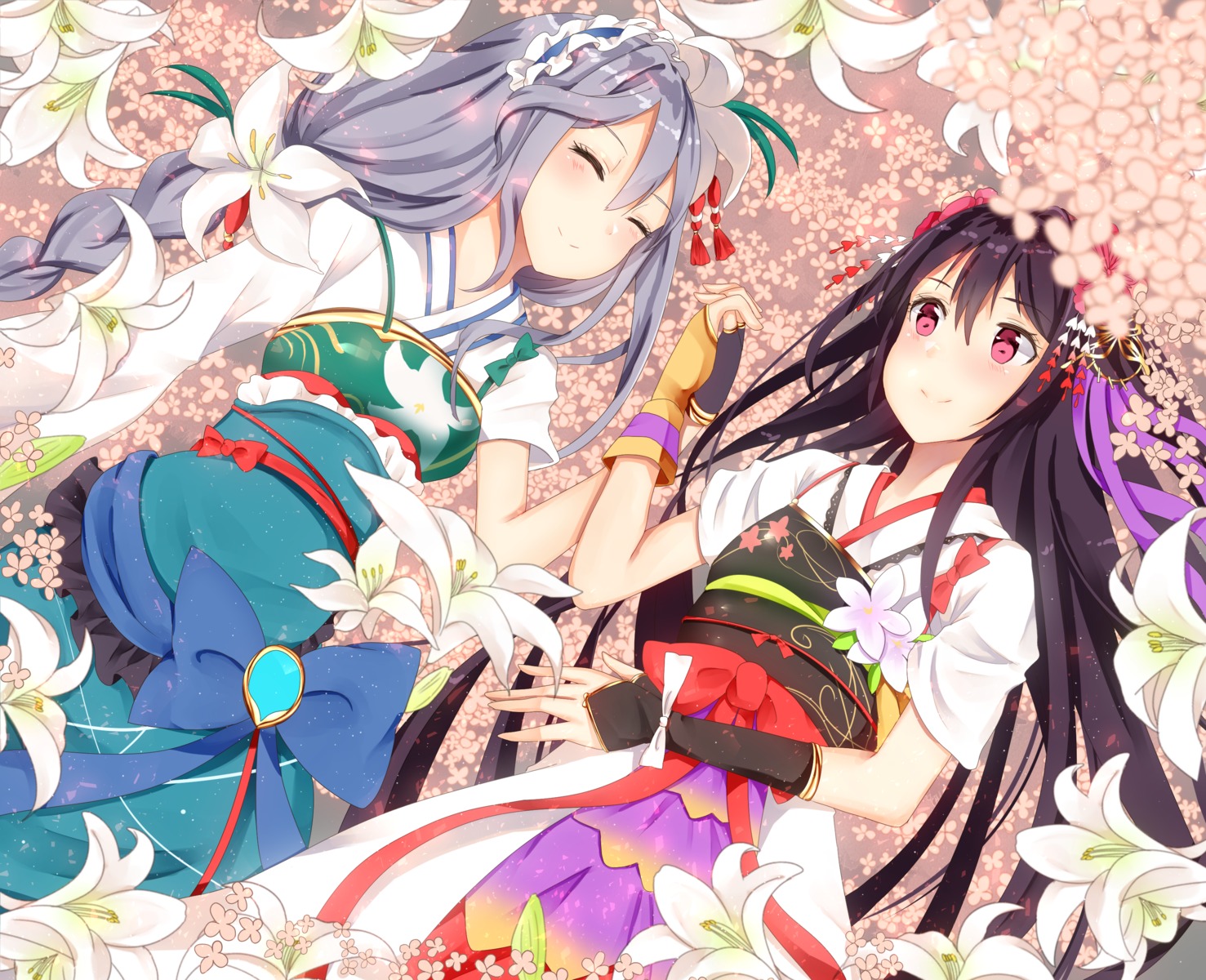 7naako5, japanese_clothes, shironeko_project, yuri