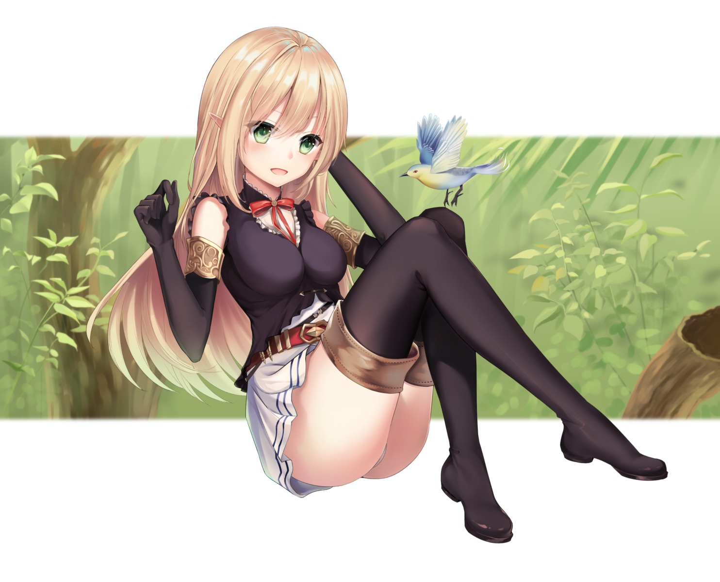arisa_(shadowverse), heels, karin_(fineyanny), pantsu, pointy_ears, shadowverse, thong