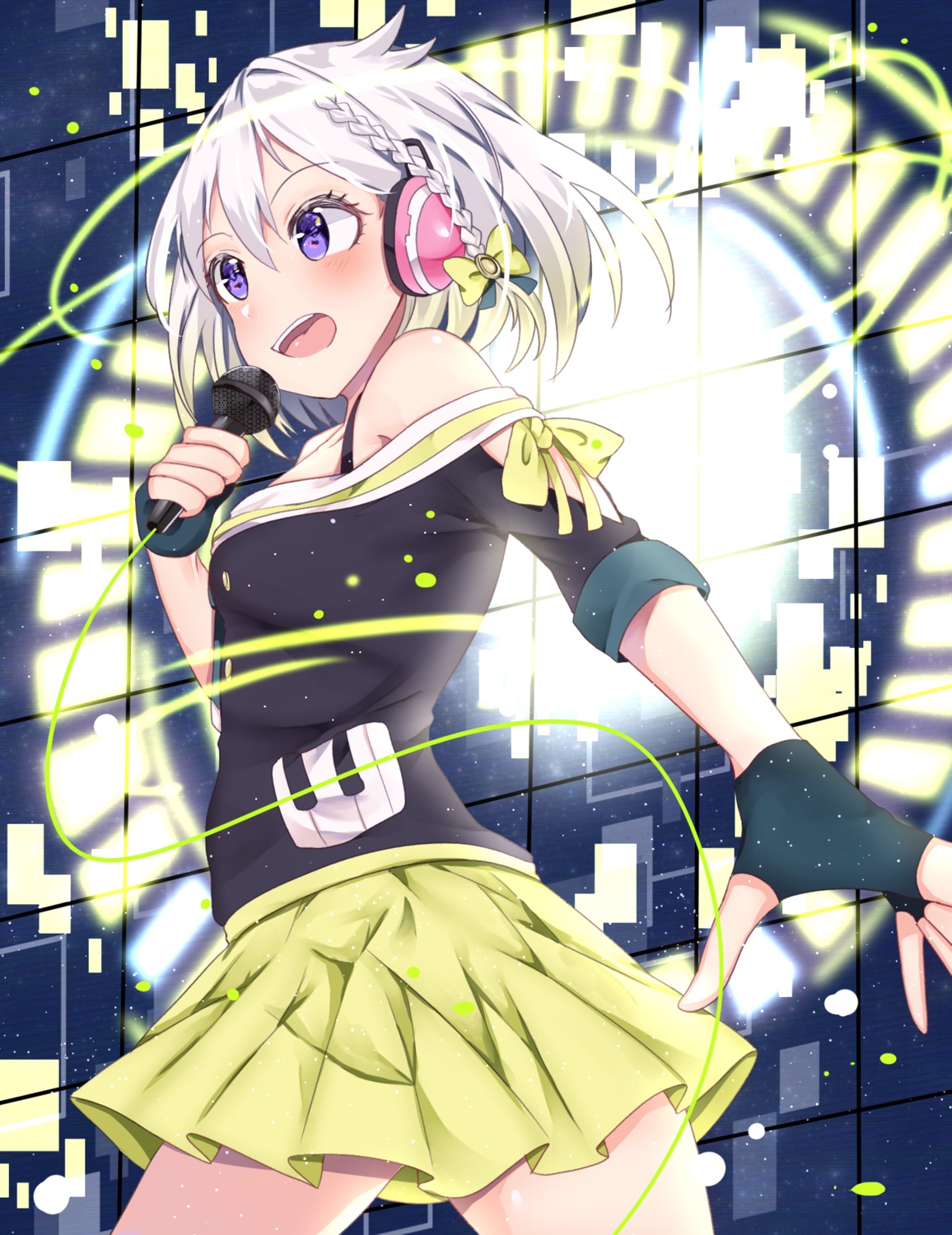 7naako5, headphones, yuni_(yuni_channel), yuni_channel