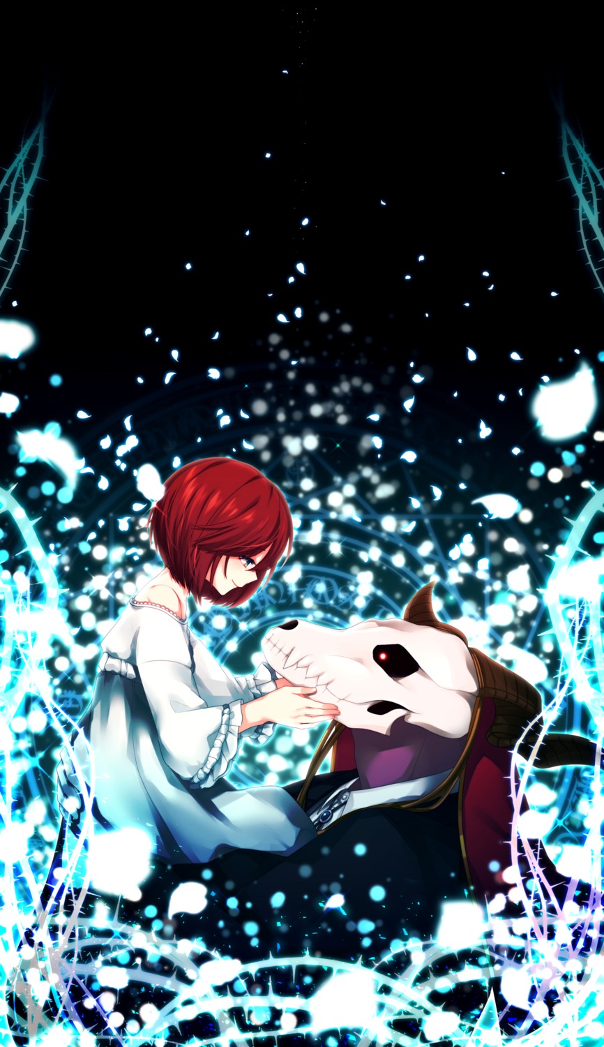 dress, elias_ainsworth, hatori_chise, horns, mahoutsukai_no_yome, monster, ponita