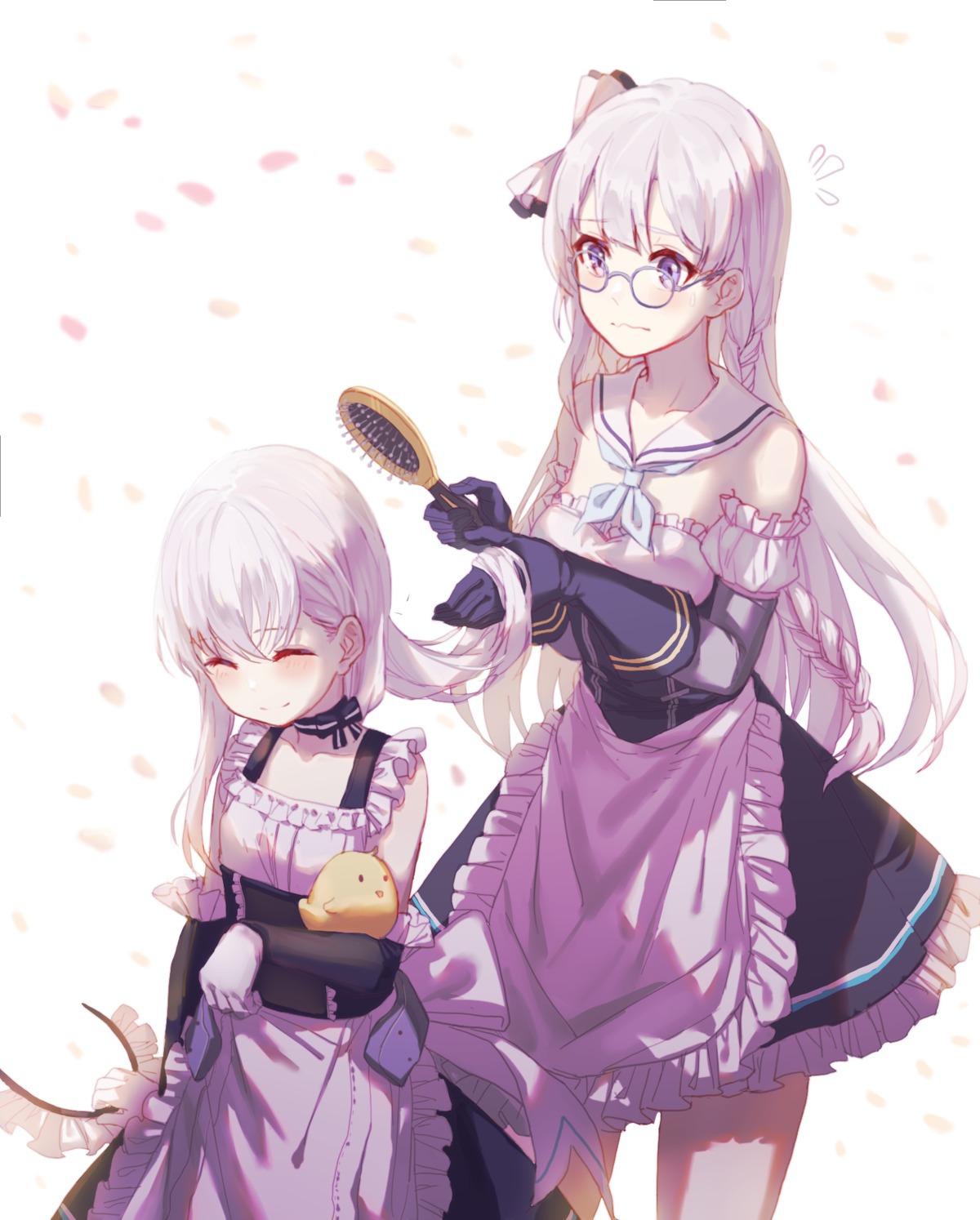 azur_lane, bekko, bel-chan_(azur_lane), belfast_(azur_lane), edinburgh_(azur_lane), maid, manjuu_(azur_lane), megane