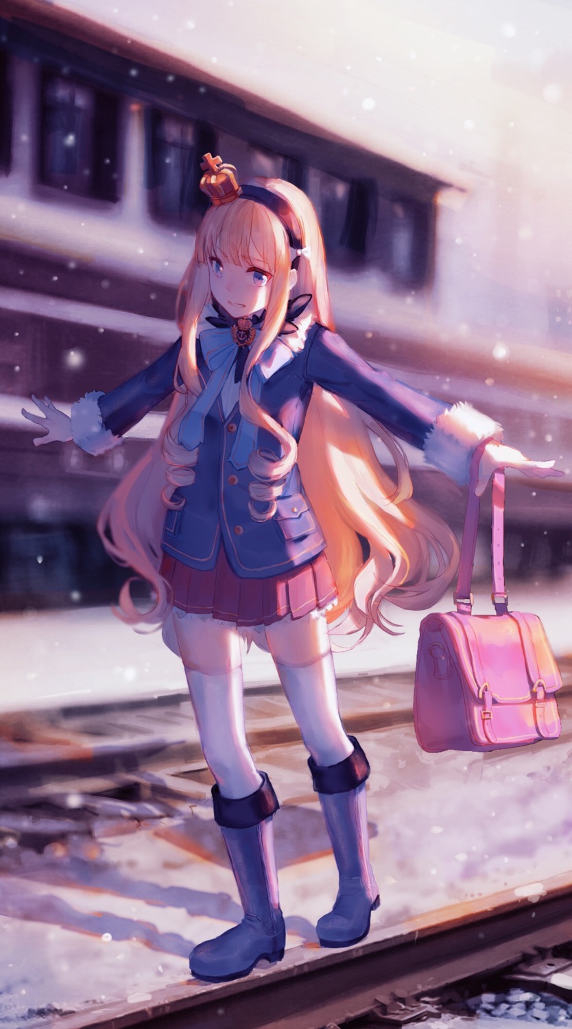 azur_lane, bekko, heels, queen_elizabeth_(azur_lane), seifuku, thighhighs