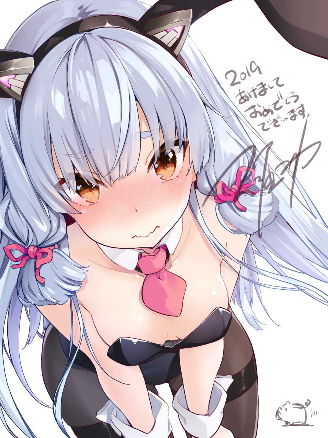 animal_ears, bunny_ears, bunny_girl, kantai_collection, murakumo_(kancolle), nino_(shira825), no_bra, pantyhose