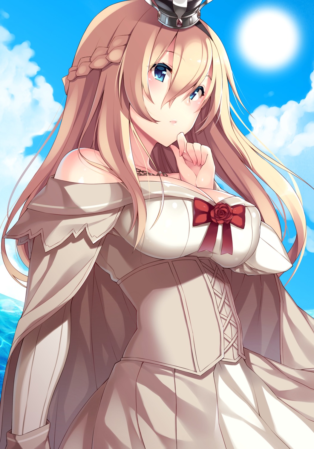 ayuteishoku, cleavage, dress, kantai_collection, warspite_(kancolle)