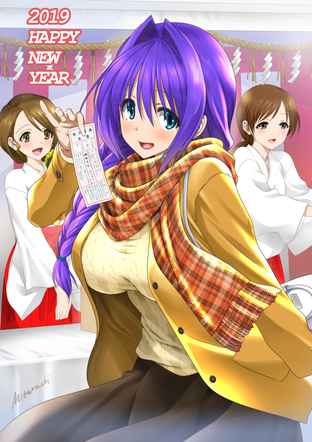 kanon, miko, minase_akiko, mitarashi_kousei, mochida_arisa, nitta_minami, sweater, the_idolm@ster, the_idolm@ster_cinderella_girls
