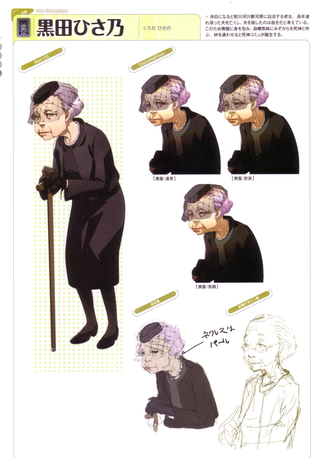 kuroda_hisano, megaten, persona, persona_4, sketch, soejima_shigenori