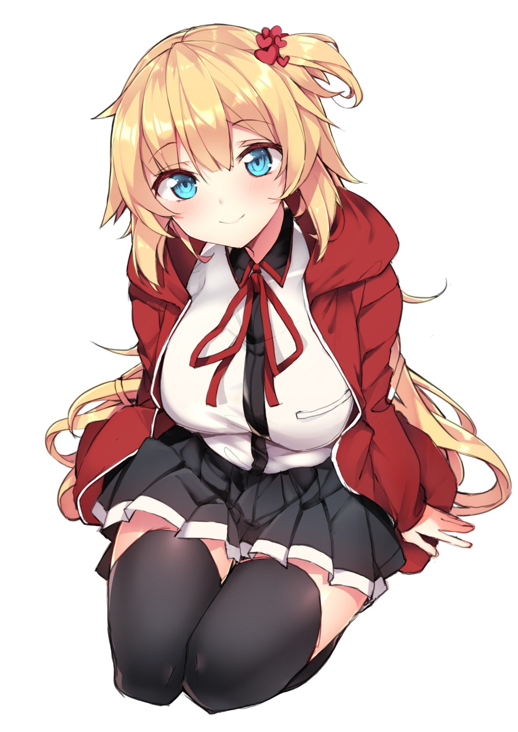 akai_haato, haruyuki, seifuku, thighhighs