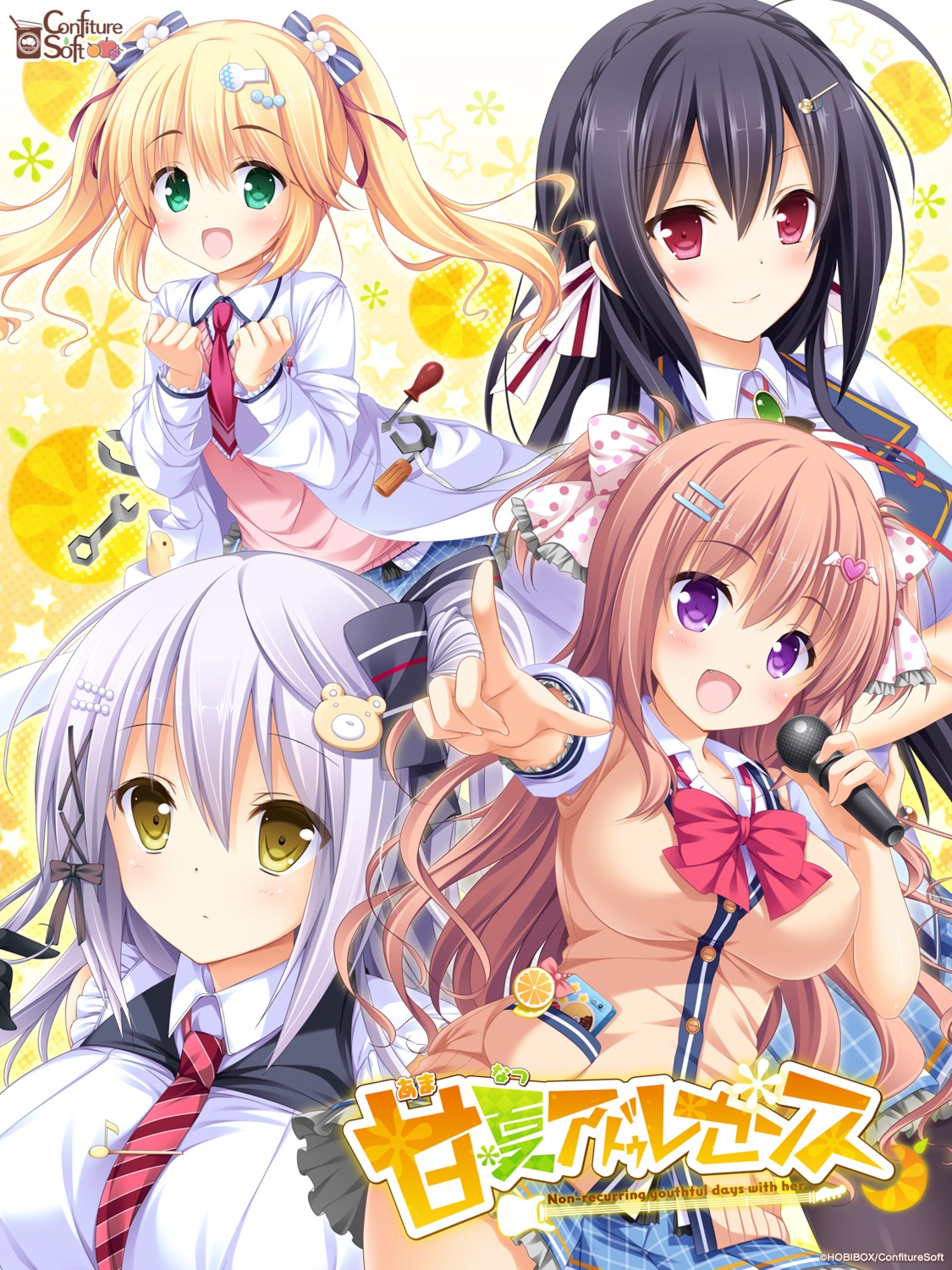 amakasu_amane, amanatsu_adolescence, confiture_soft, hisama_kumako, hitsuji_takako, hyuuga_natsu, pantyhose, sasha_maiakovskaia