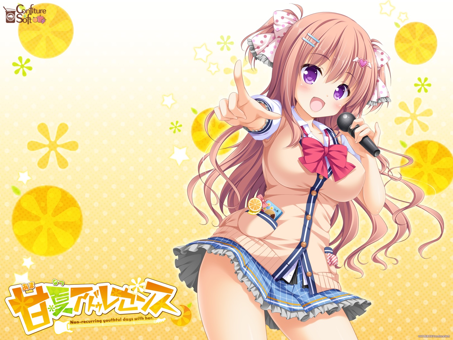 amanatsu_adolescence, confiture_soft, hisama_kumako, hyuuga_natsu, seifuku, sweater, wallpaper