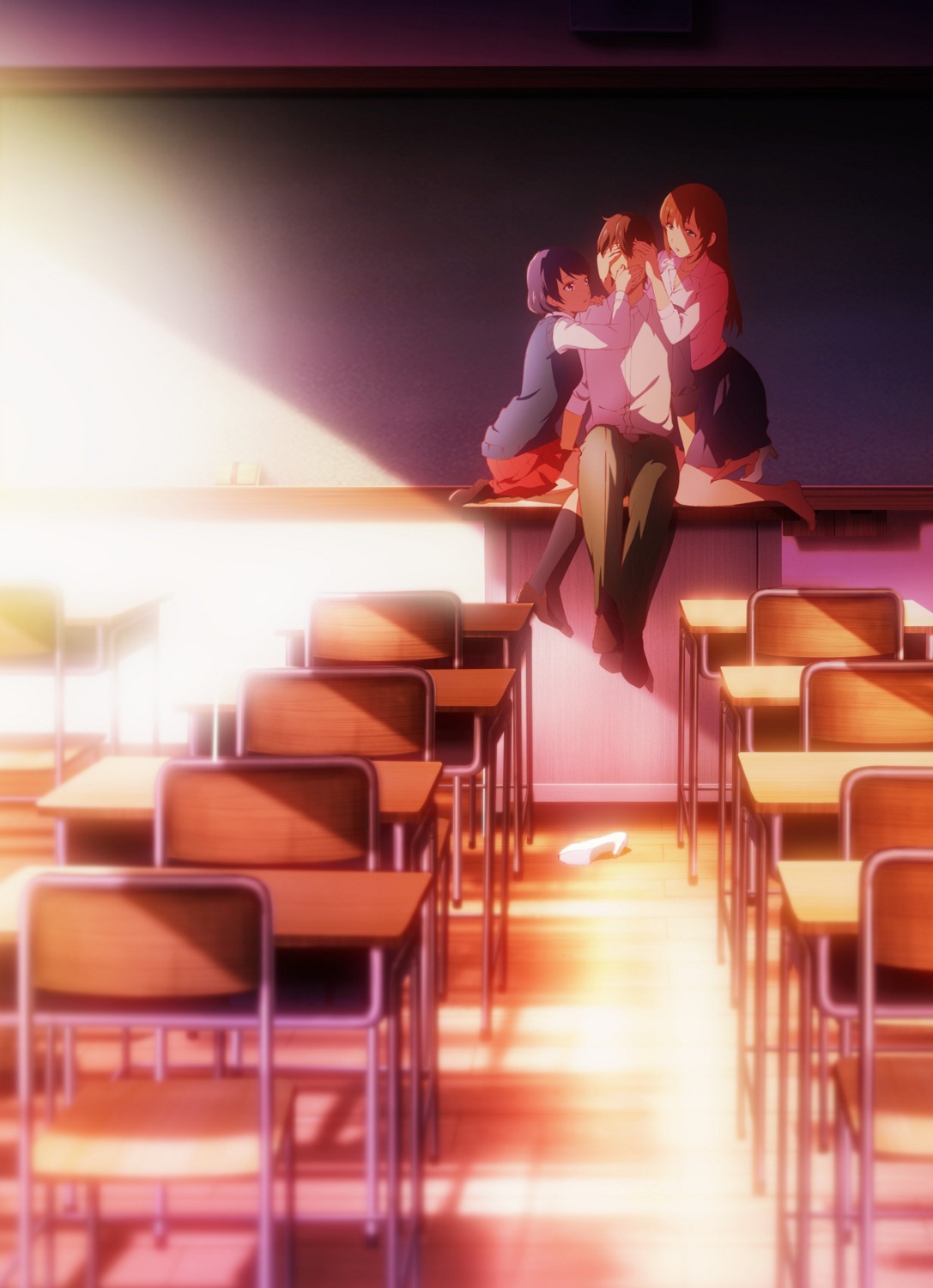 digital_version, domestic_na_kanojo, fujii_natsuo, heels, seifuku, sweater, tachibana_hina, tachibana_rui