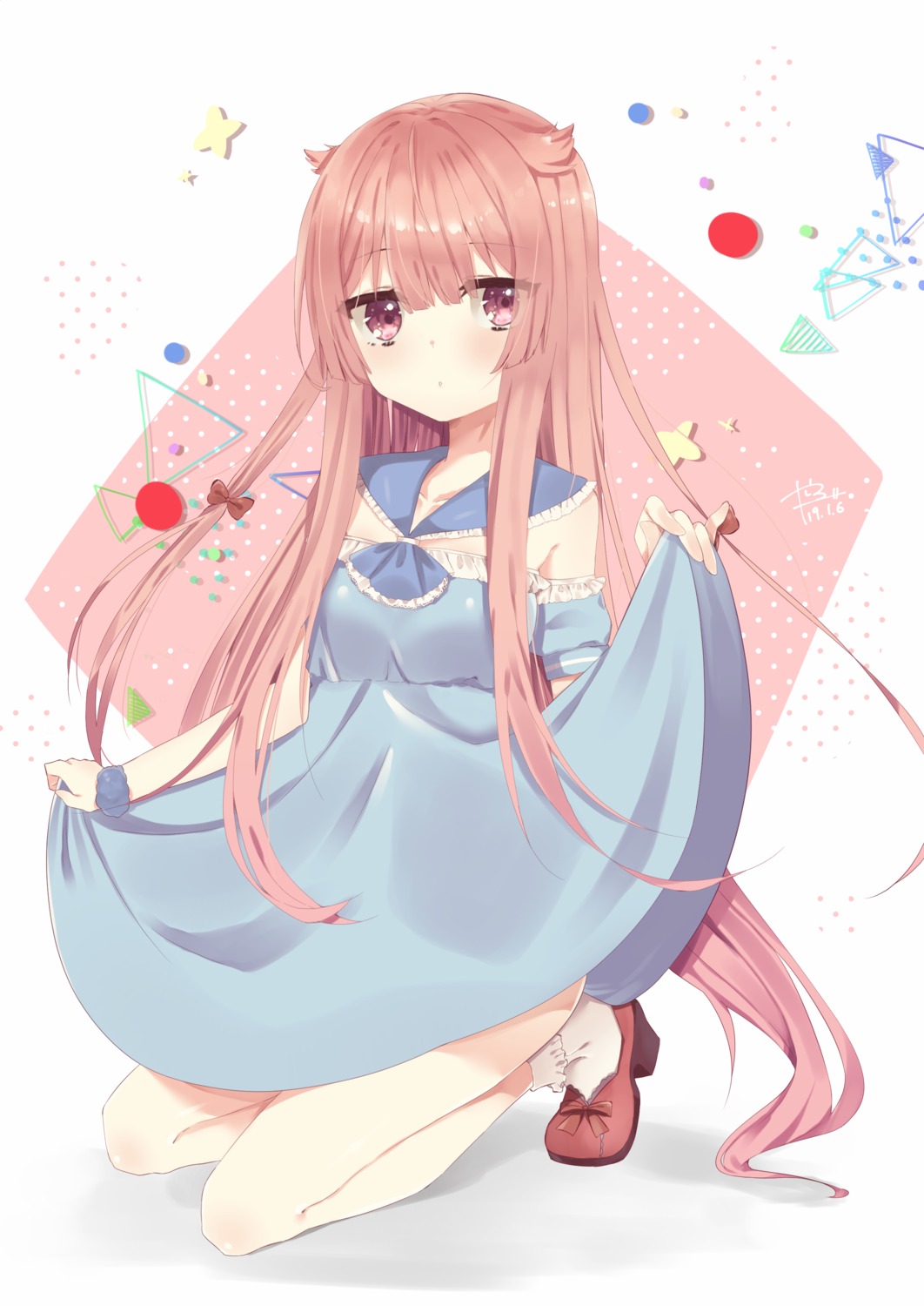 abe_suke, dress, heels, skirt_lift