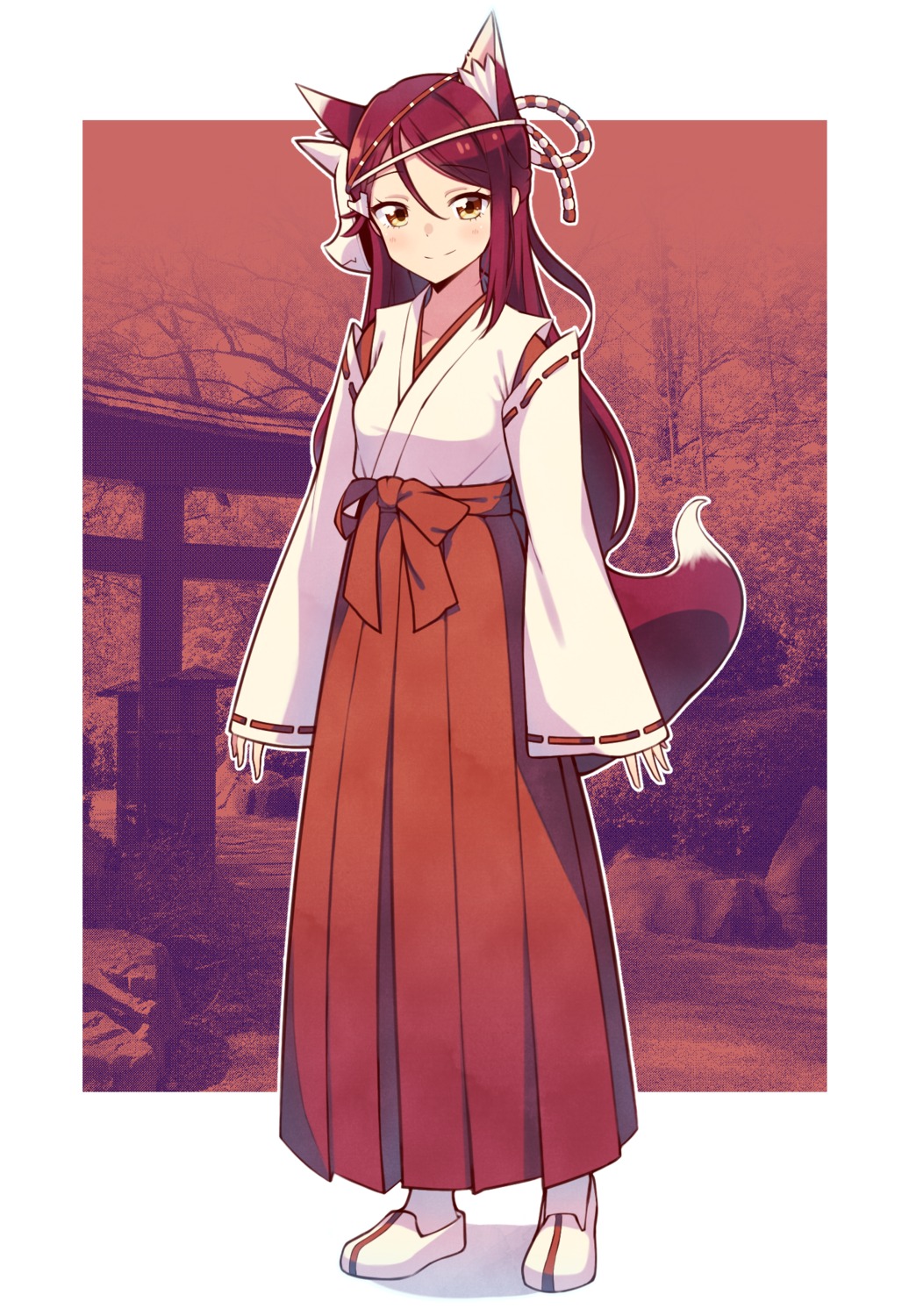 animal_ears, ceph_(greatyazawa1819), love_live!_(series), love_live!_sunshine!!, miko, sakurauchi_riko, tail