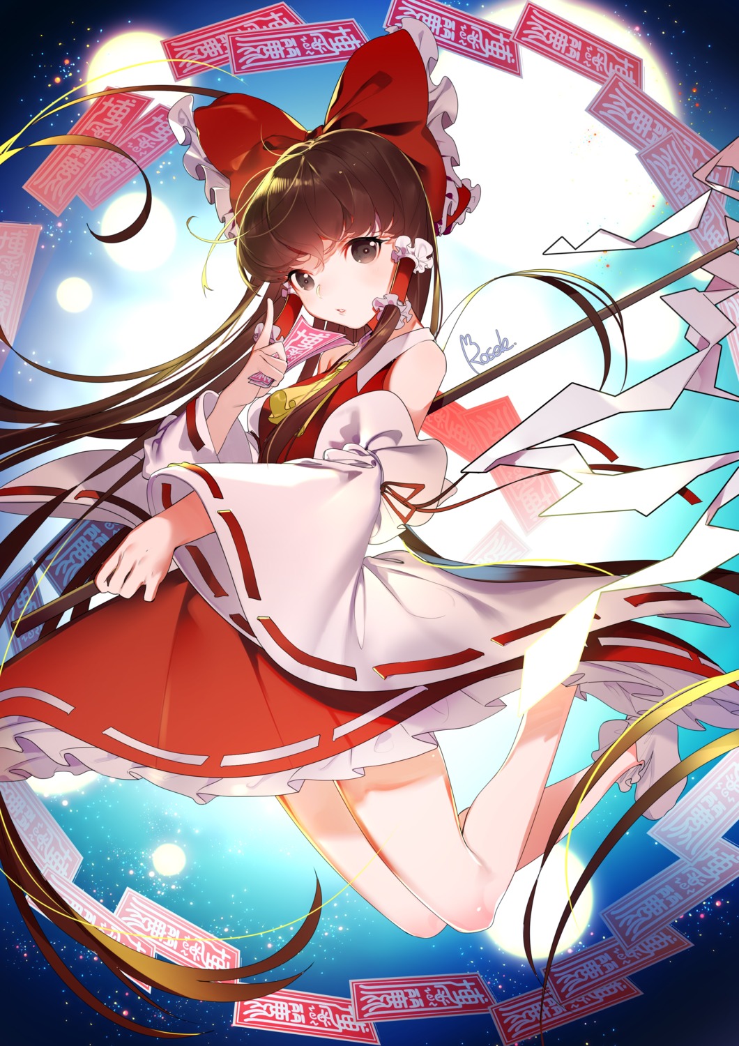 hakurei_reimu, rosele, touhou