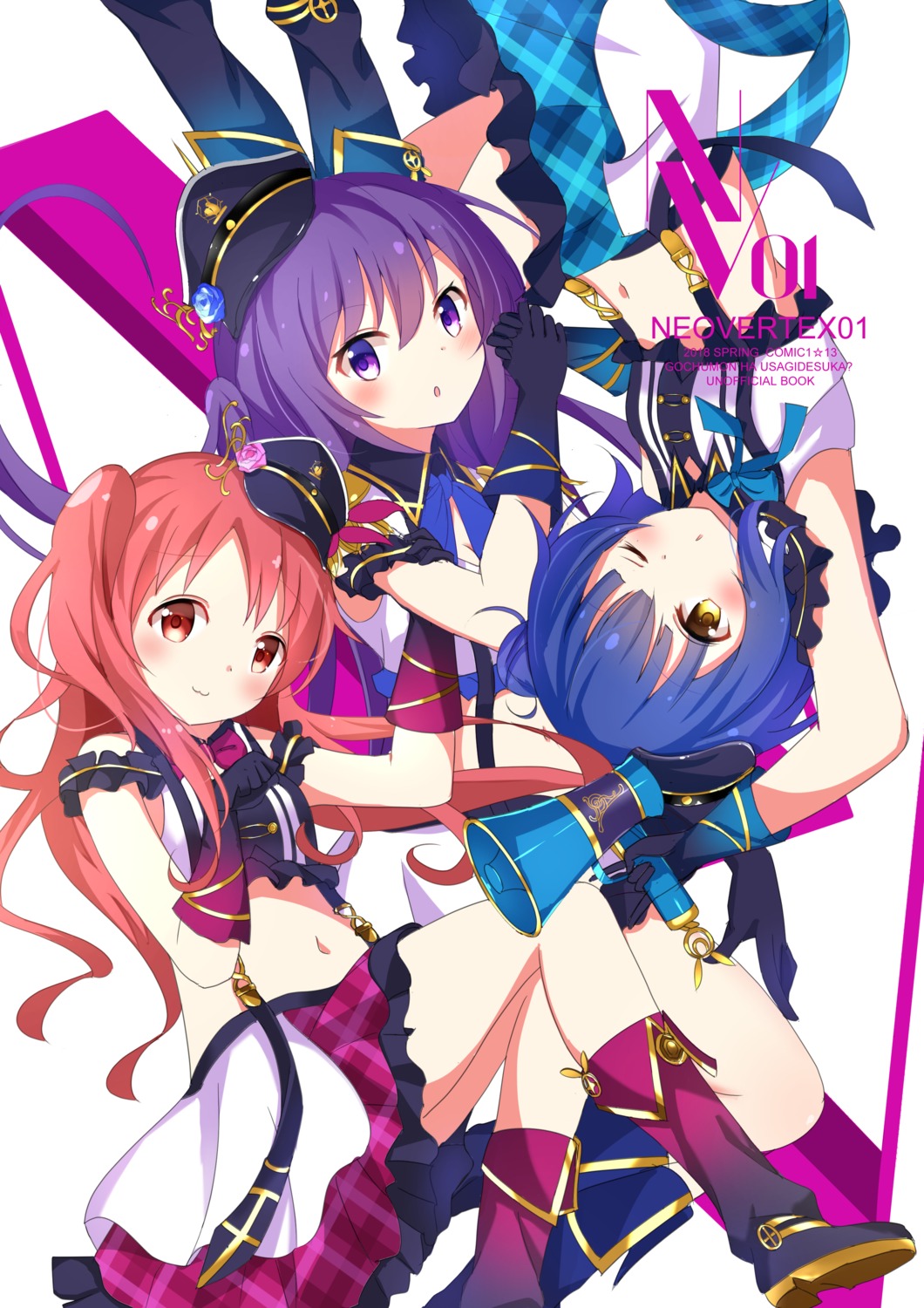gochuumon_wa_usagi_desu_ka?, heels, jouga_maya, kousaka_nobaku, natsu_megumi, tedeza_rize