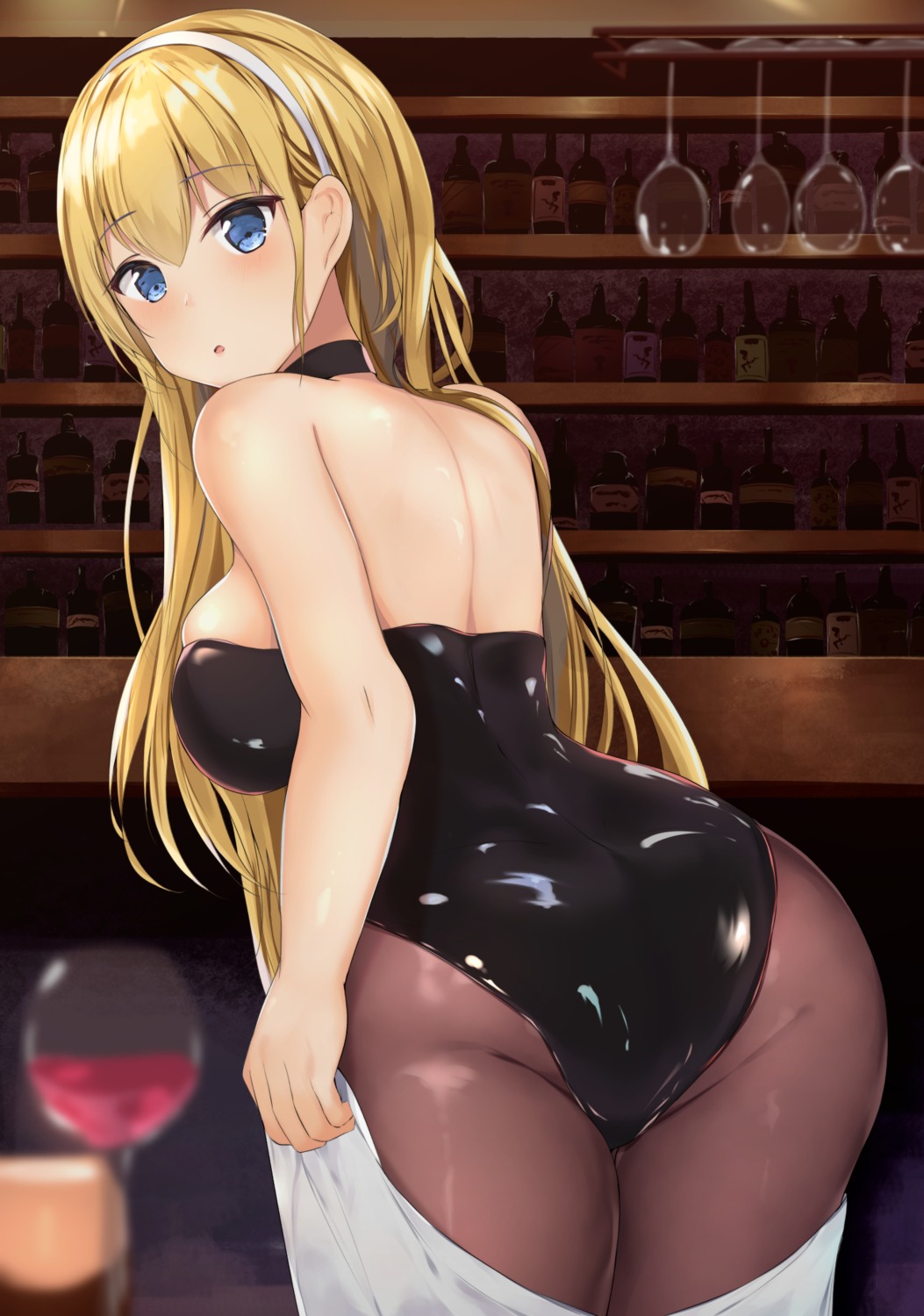 ass, azur_lane, houraku, leotard, north_carolina_(azur_lane), pantyhose