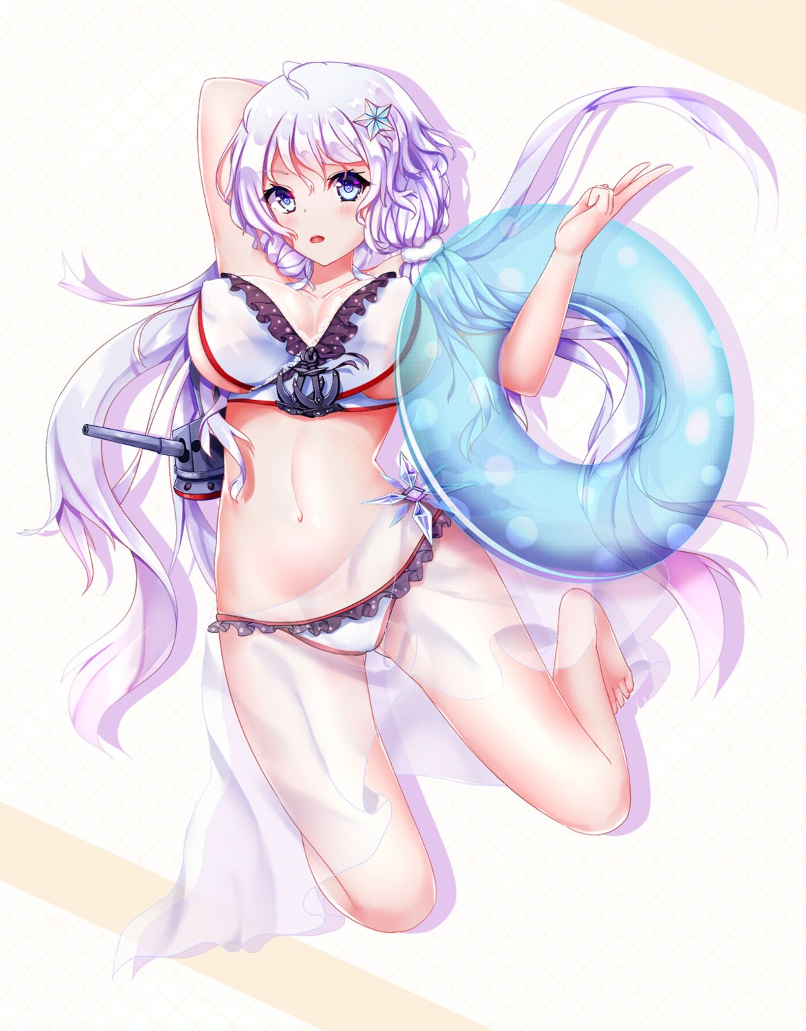 avrora_(azur_lane), azur_lane, bikini, chao_wu_xing_xian, cleavage, erect_nipples, see_through, swimsuits