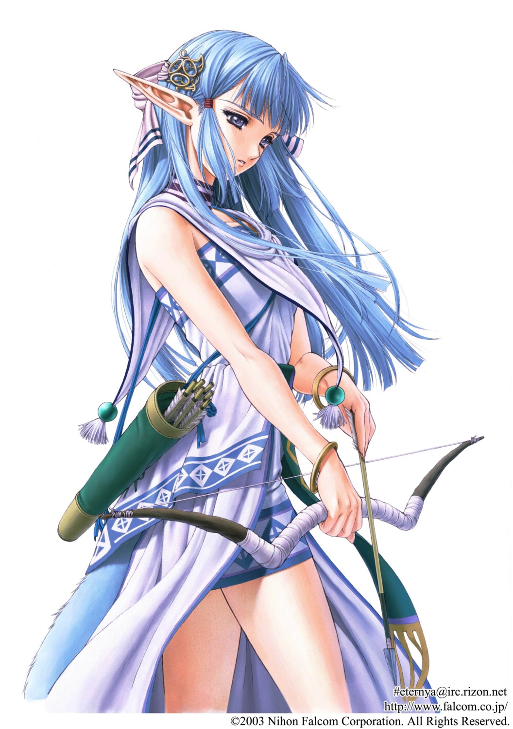 dress, elf, falcom, olha, pointy_ears, taue_shunsuke, ys, ys_vi