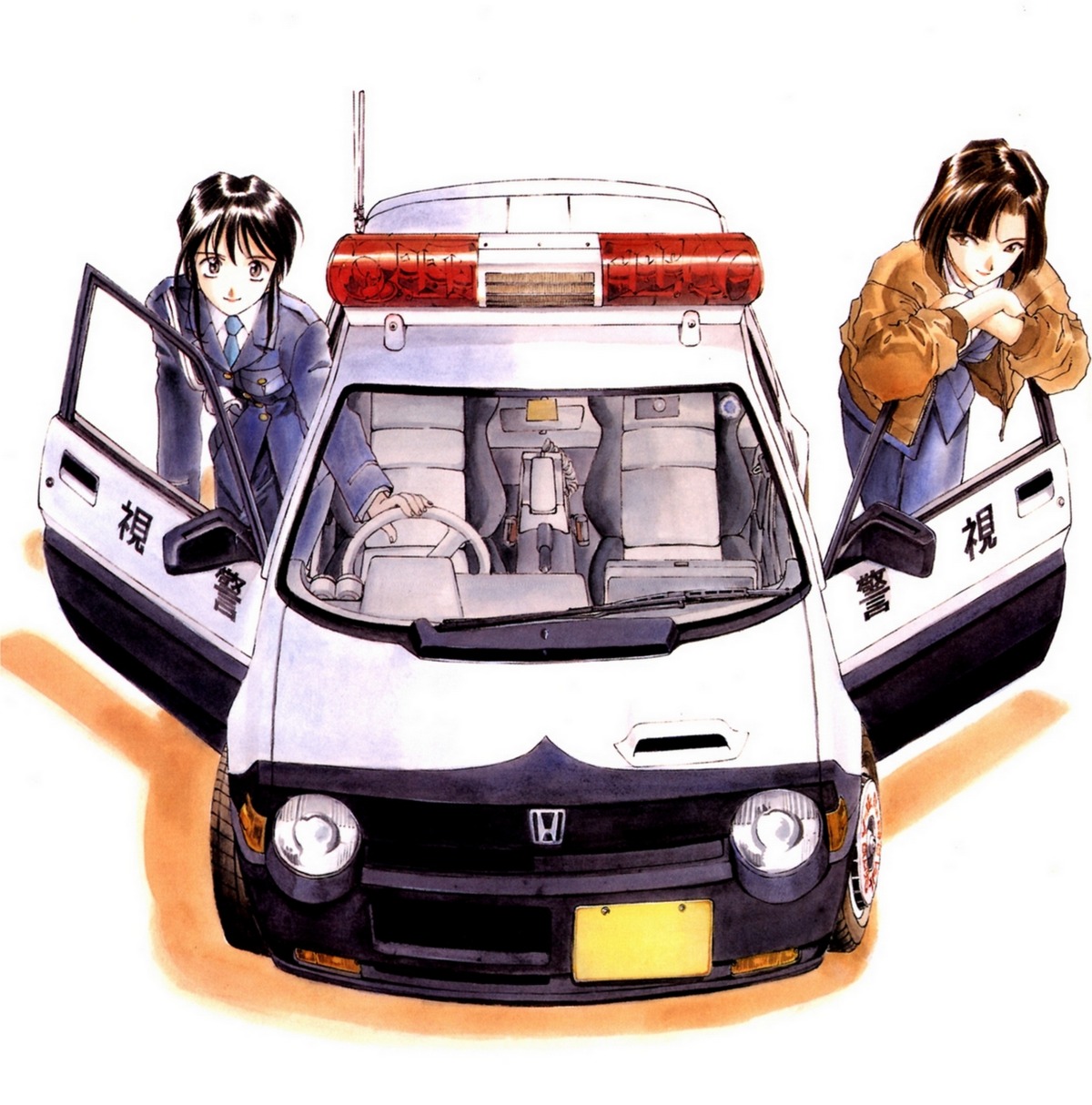 fujishima_kousuke, kobayakawa_miyuki, police_uniform, tsujimoto_natsumi, you're_under_arrest
